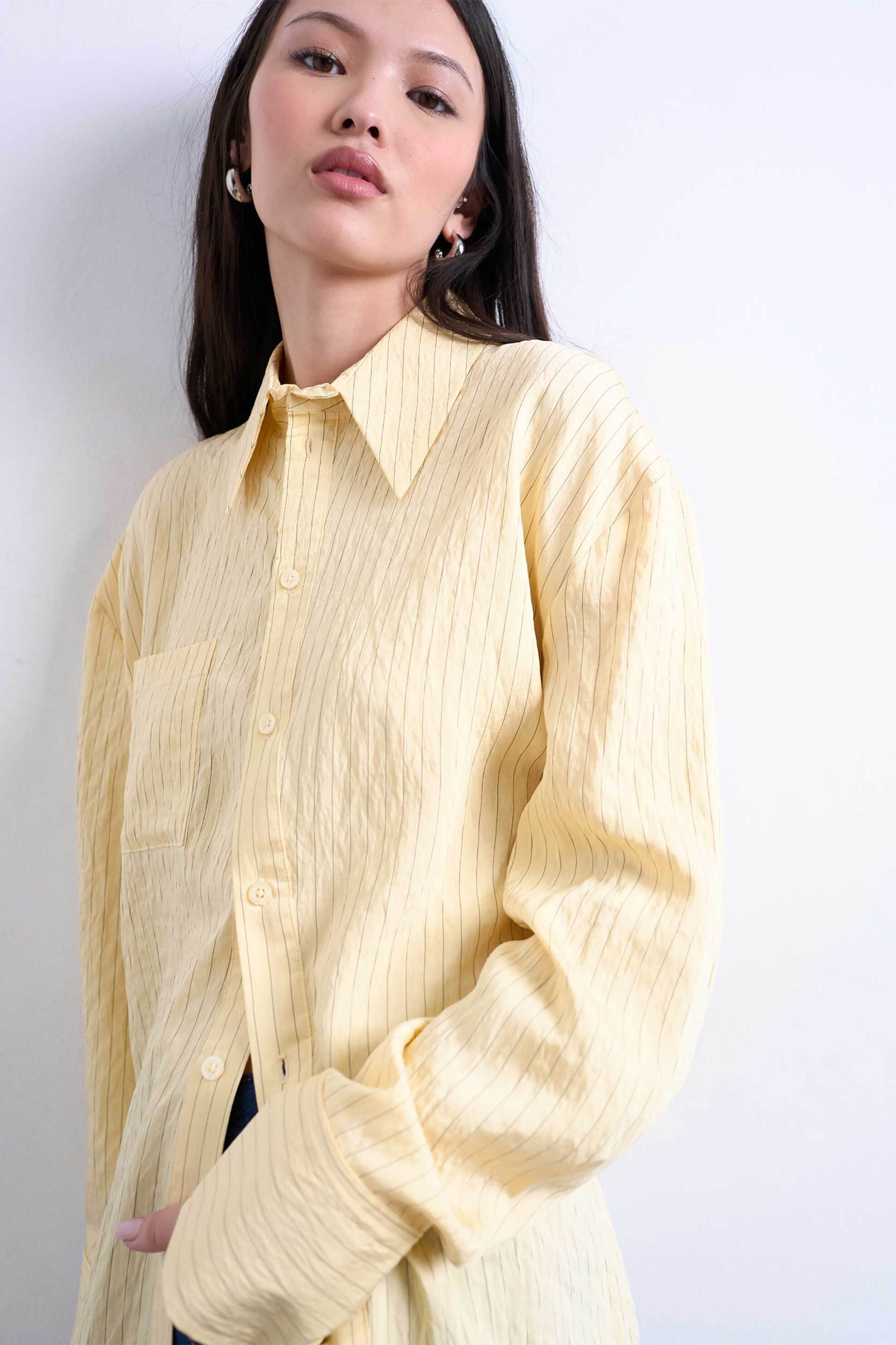 TOPSHOP Topshop γυναικείο πουκάμισο ριγέ "Sia" - 31000885 Κίτρινο Pastel - 2