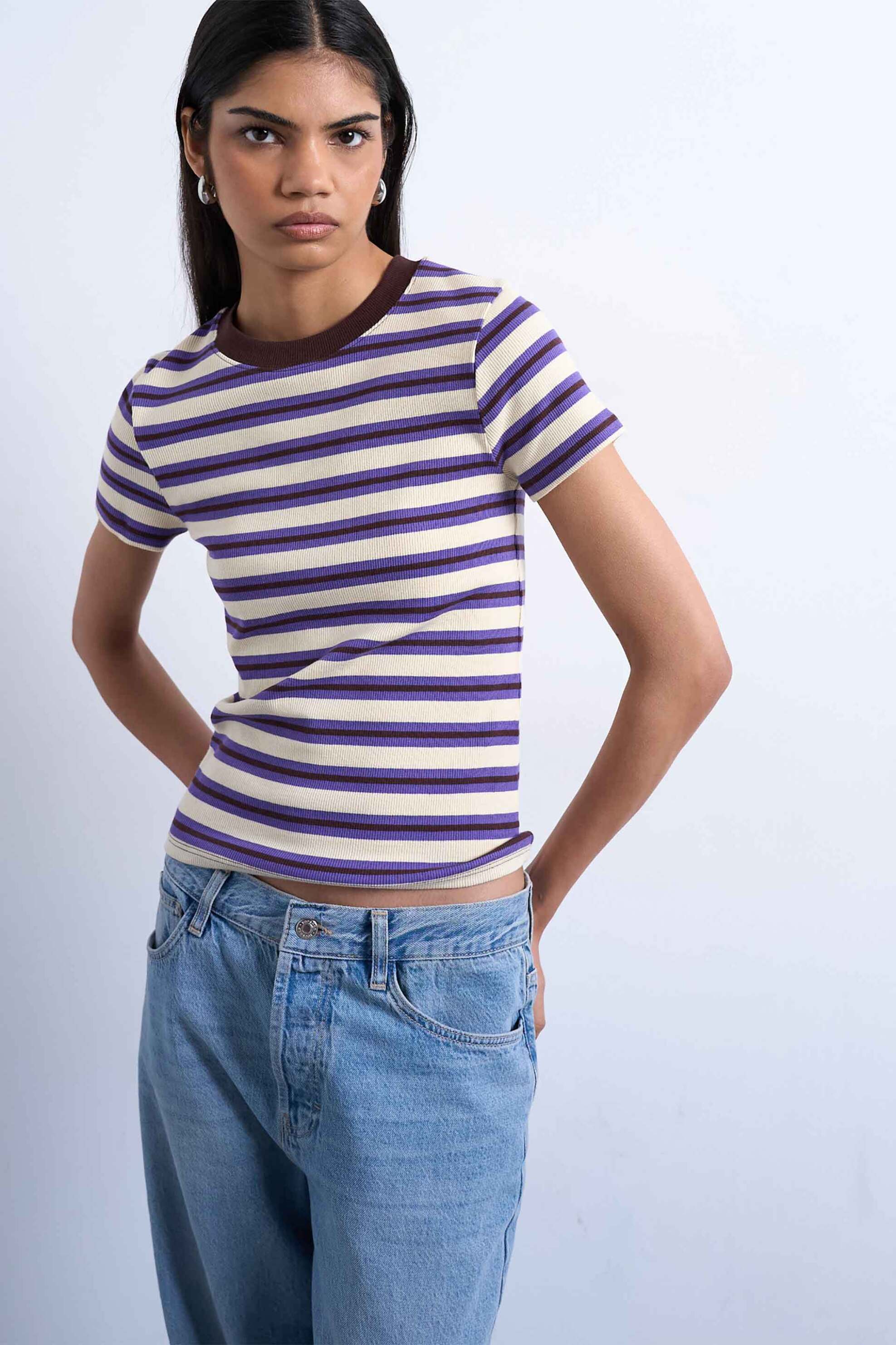 TOPSHOP Topshop γυναικείο T-shirt ριγέ 