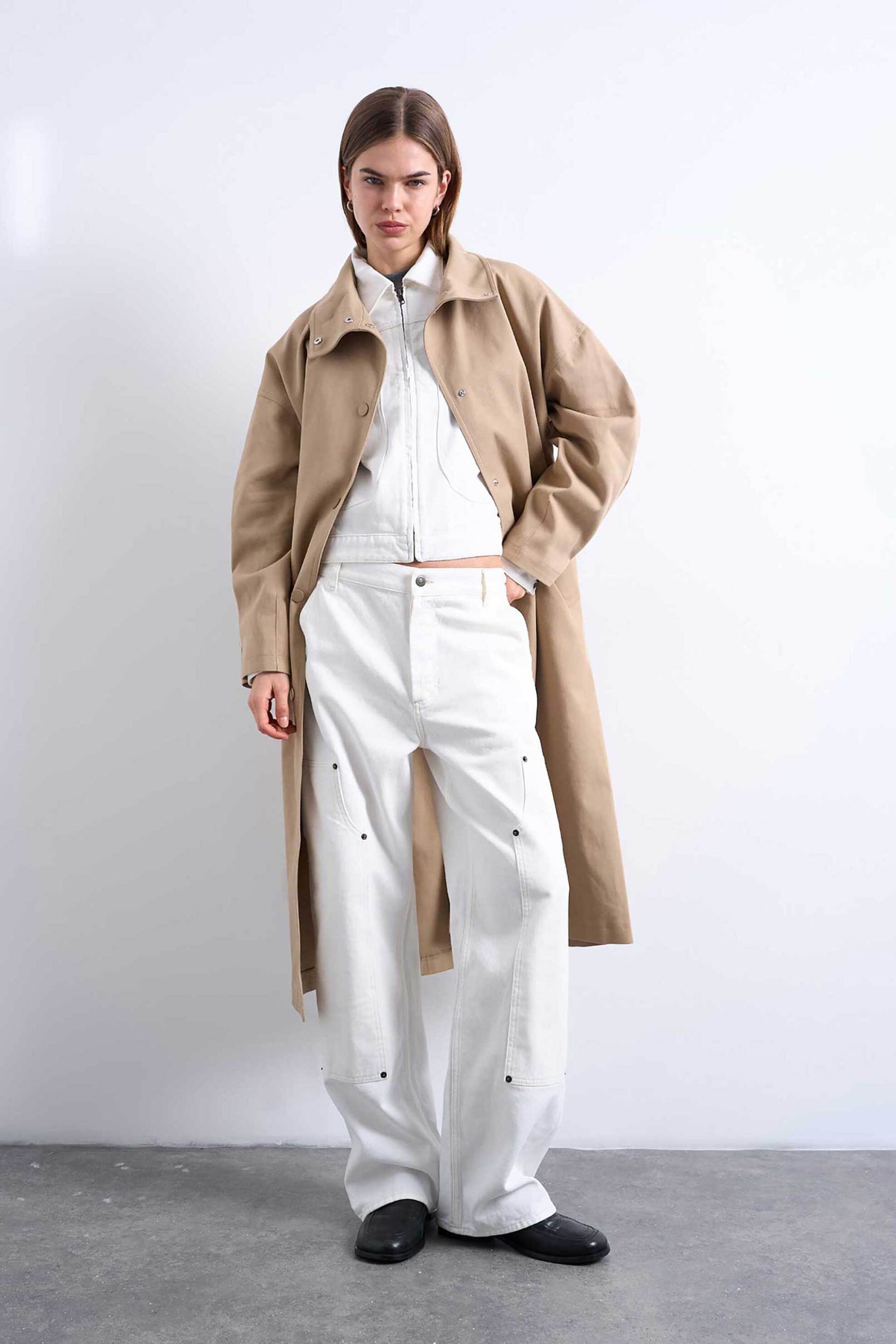 Topshop γυναικεία καπαρτίνα "Scarlett" - 31000939 Μπεζ