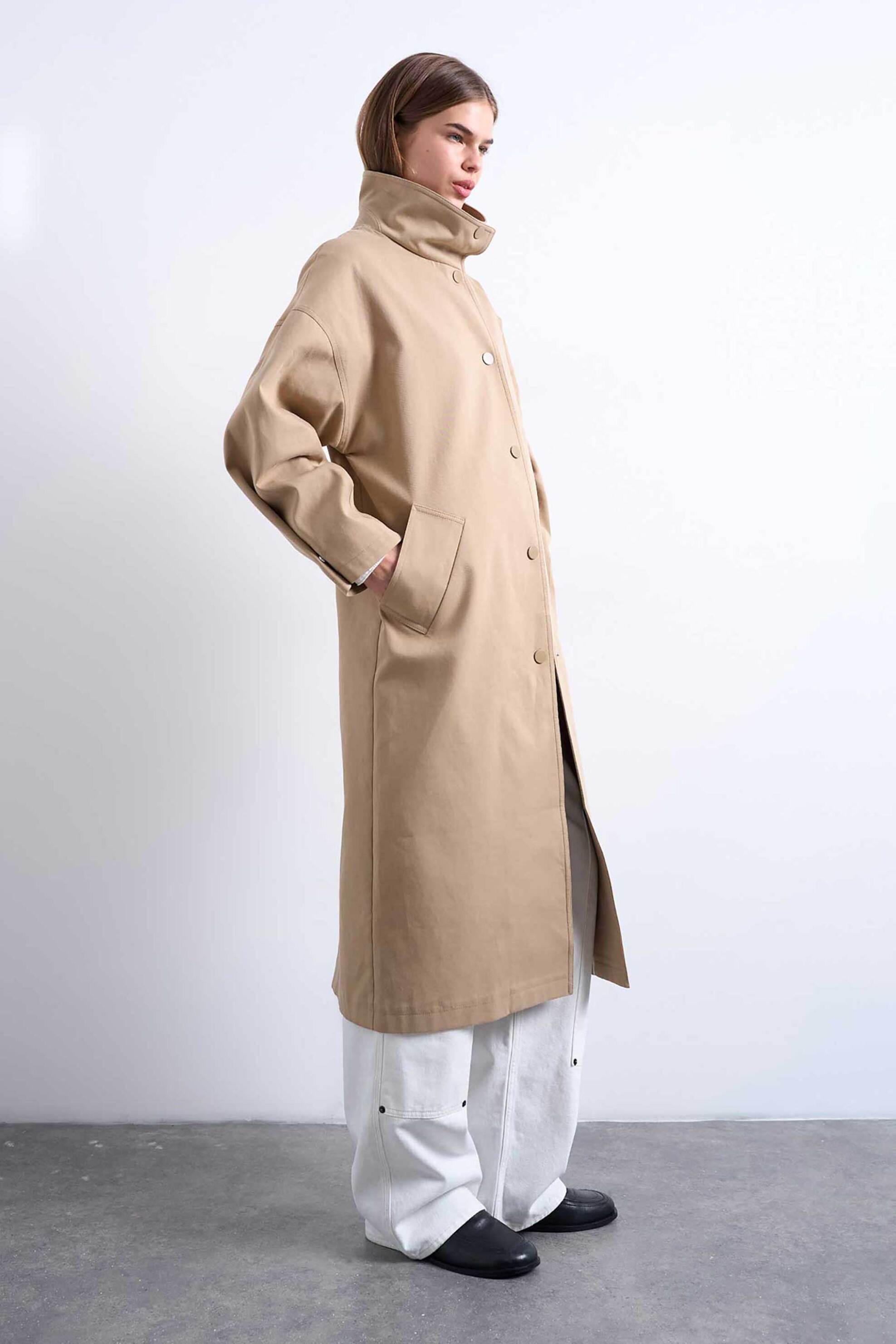 Topshop γυναικεία καπαρτίνα "Scarlett" - 31000939 Μπεζ φωτογραφία