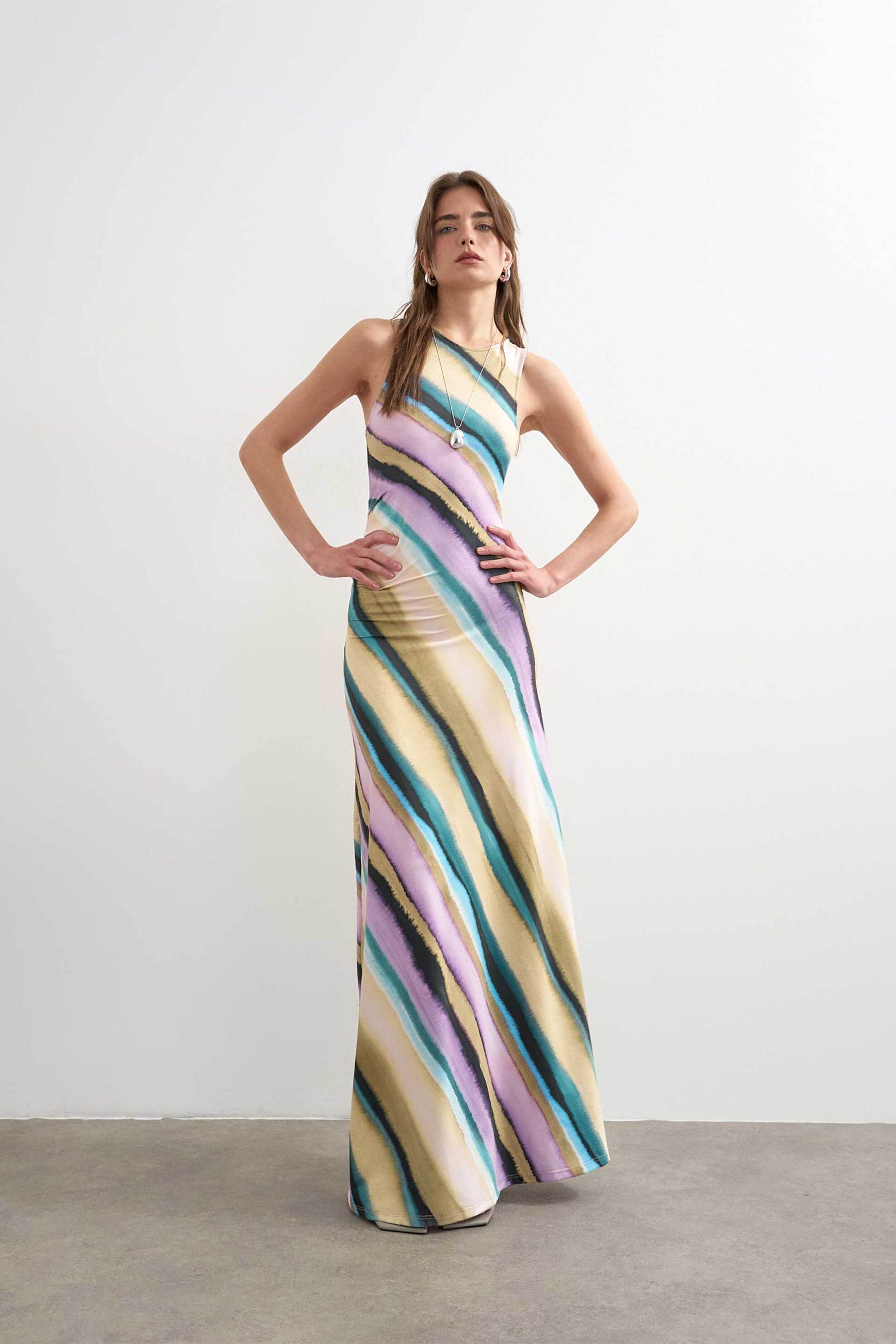 Topshop γυναικείο maxi φόρεμα "Ane" - 31000772 Πολύχρωμο