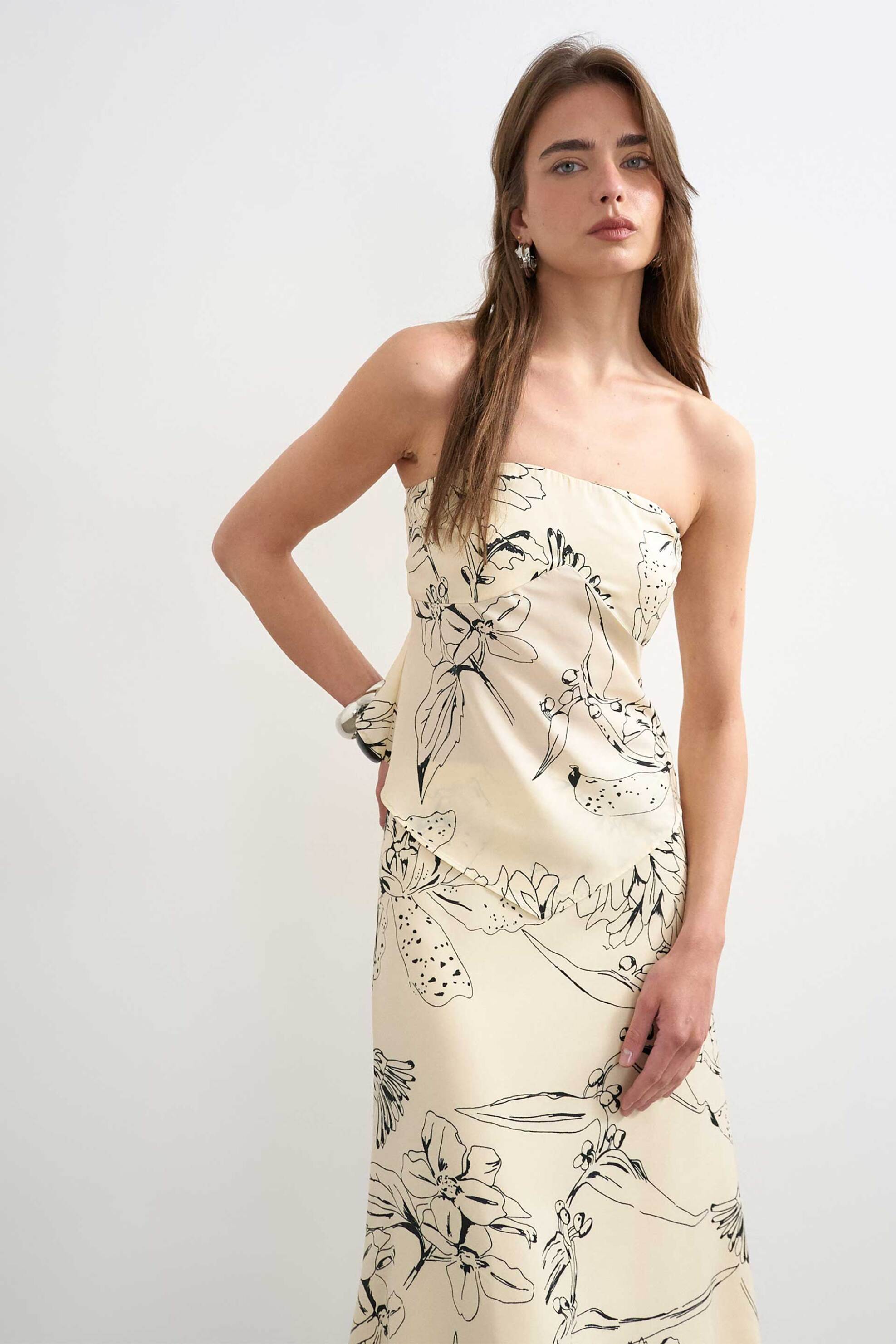 Topshop γυναικεία μπλούζα στράπλες 