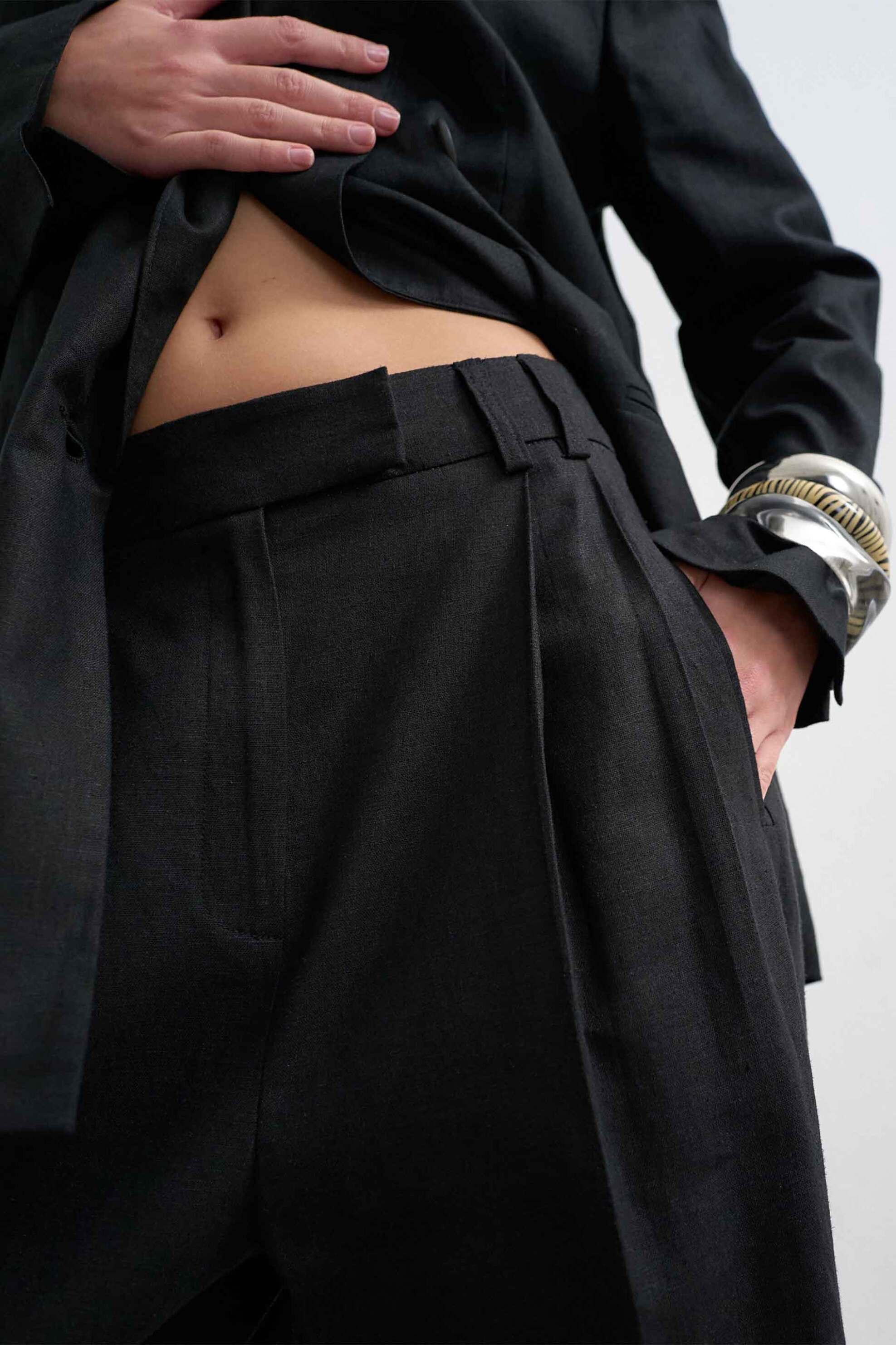 Topshop Γυναικείο Παντελόνι Barrel Fit Bina - 31000842 Μαύρο