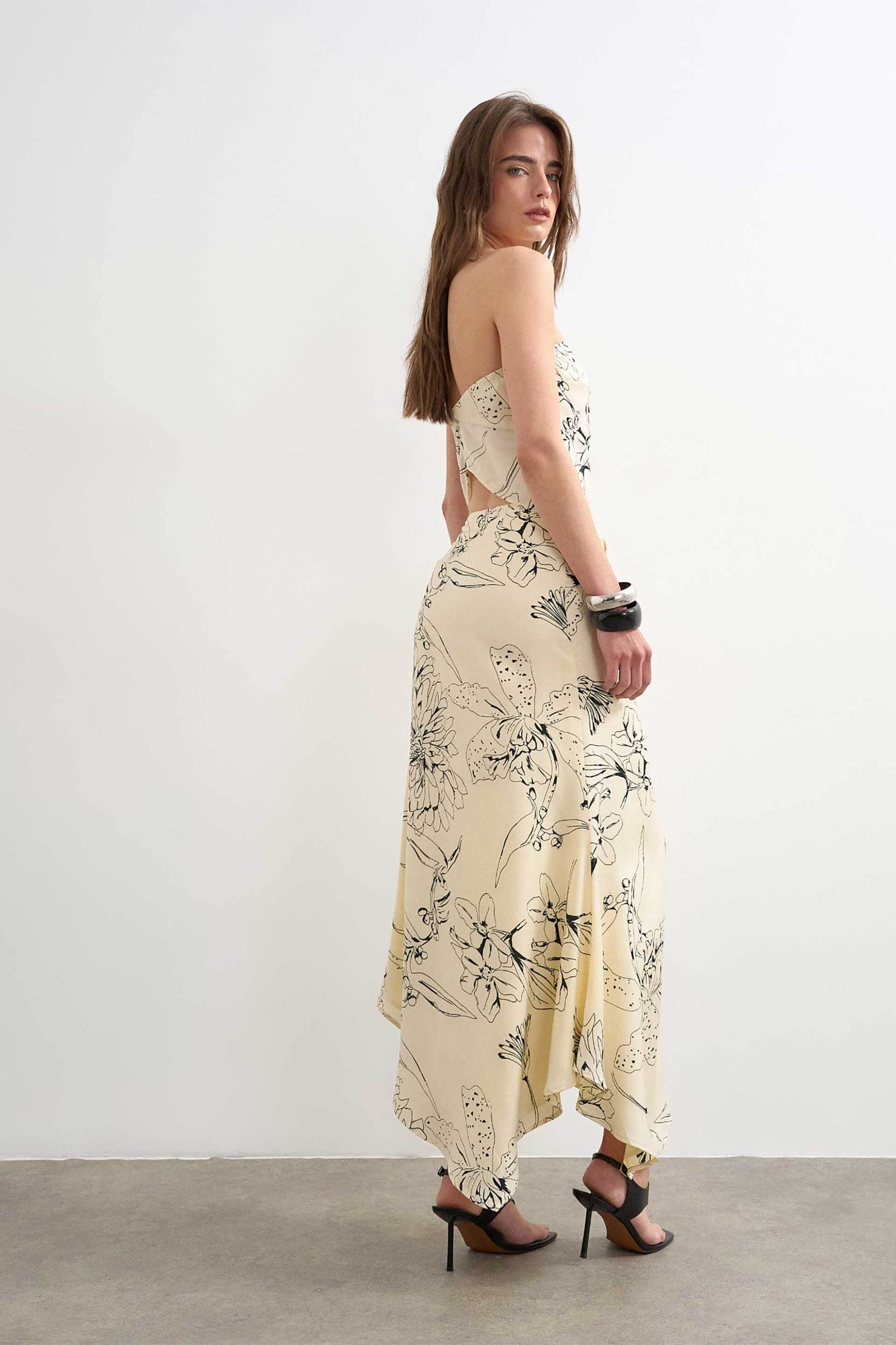 Topshop Γυναικεία Φούστα Ασύμμετρη Mani - 31000869 Λευκό