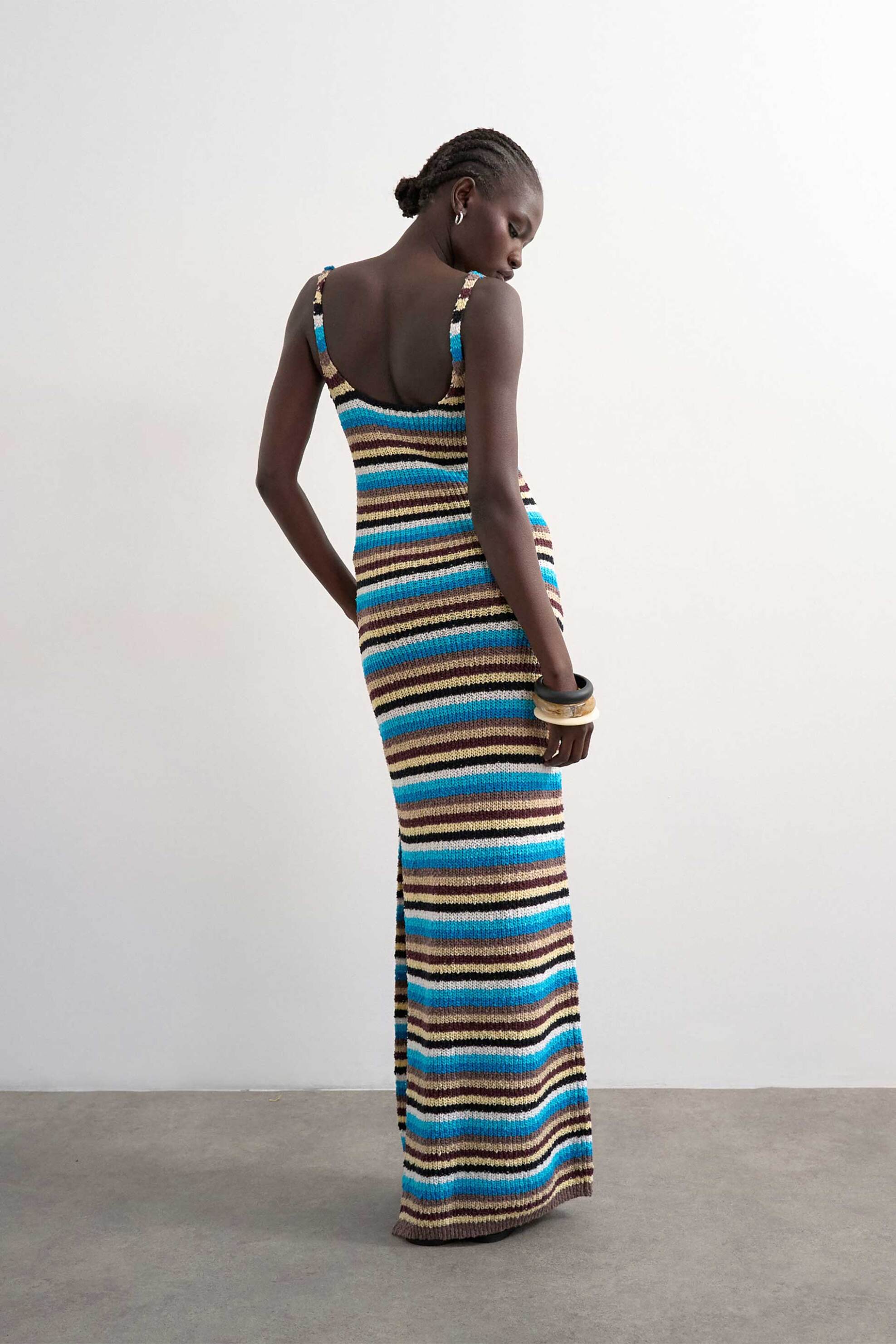 Topshop Γυναικείο Maxi Φόρεμα Ριγέ Cajsa - 31001105 Πολύχρωμο