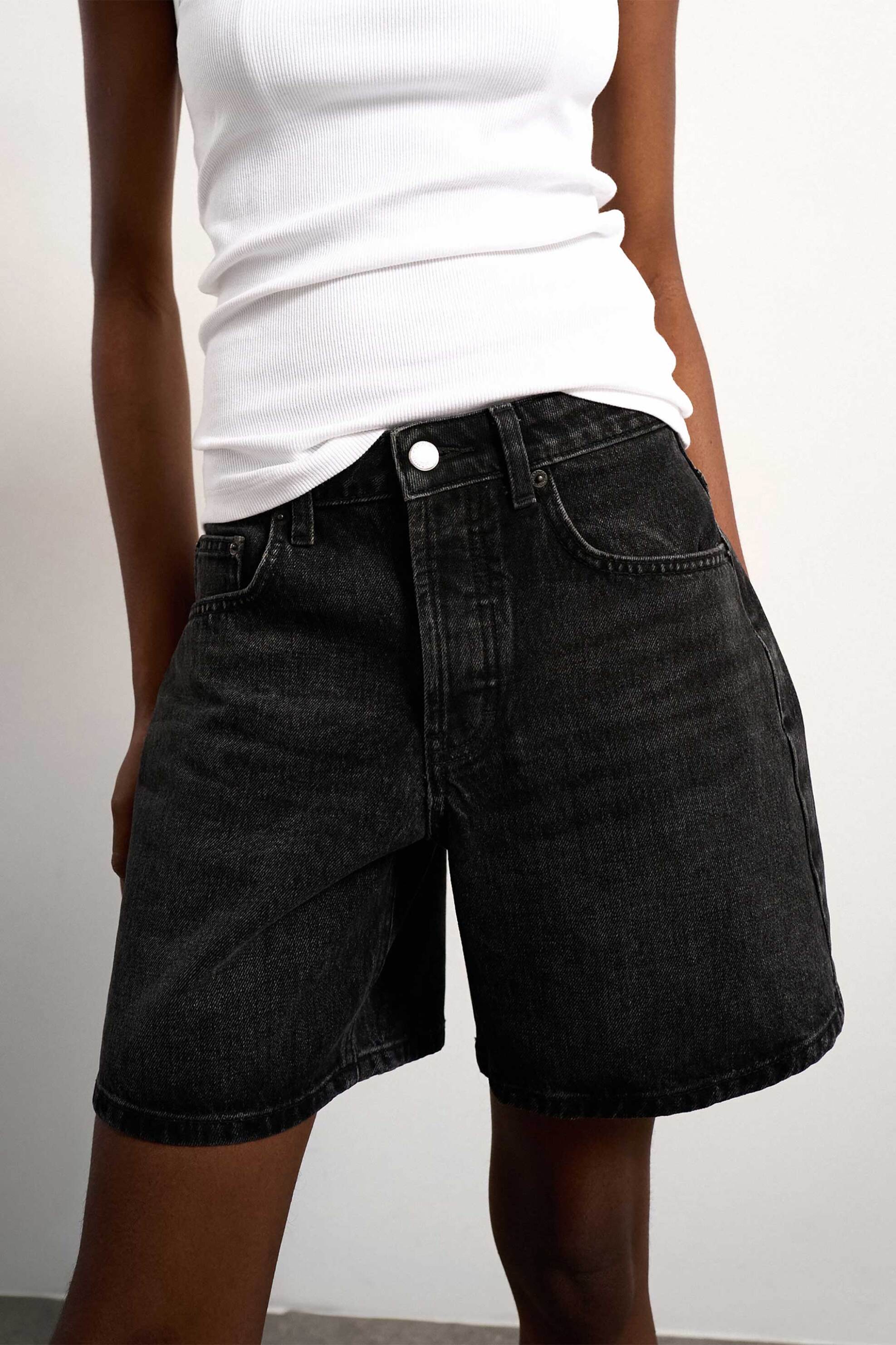 Topshop γυναικεία denim βερμούδα "Vigga" - 31000675 Μαύρο φωτογραφία