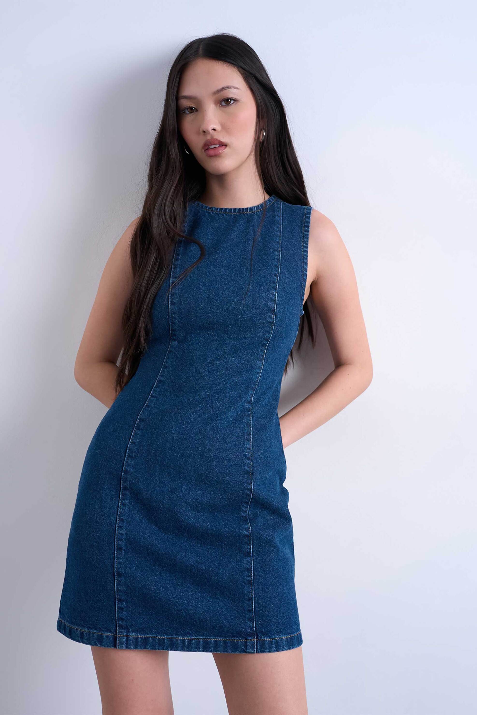 Topshop γυναικείο mini denim φόρεμα 