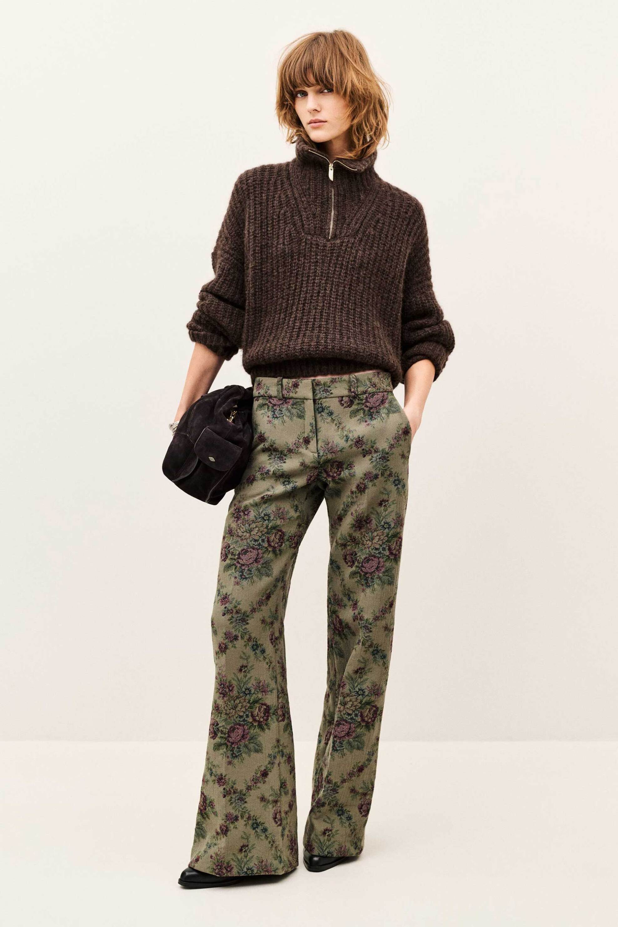 ba&sh γυναικείο παντελόνι με all-over floral print 
