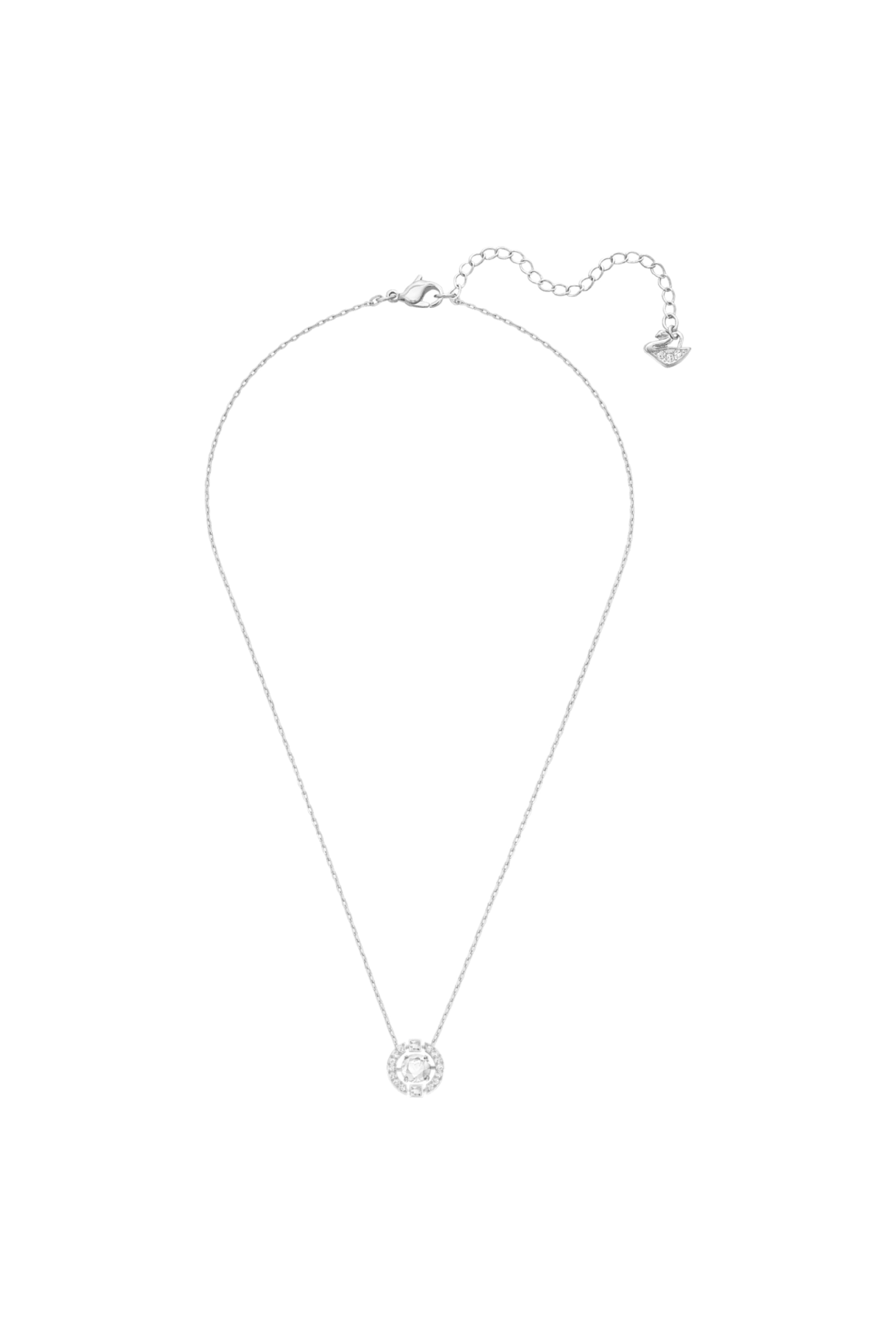 Swarovski Sparkling Dance Necklace Round, White, Rhodium Plated - 5286137 φωτογραφία