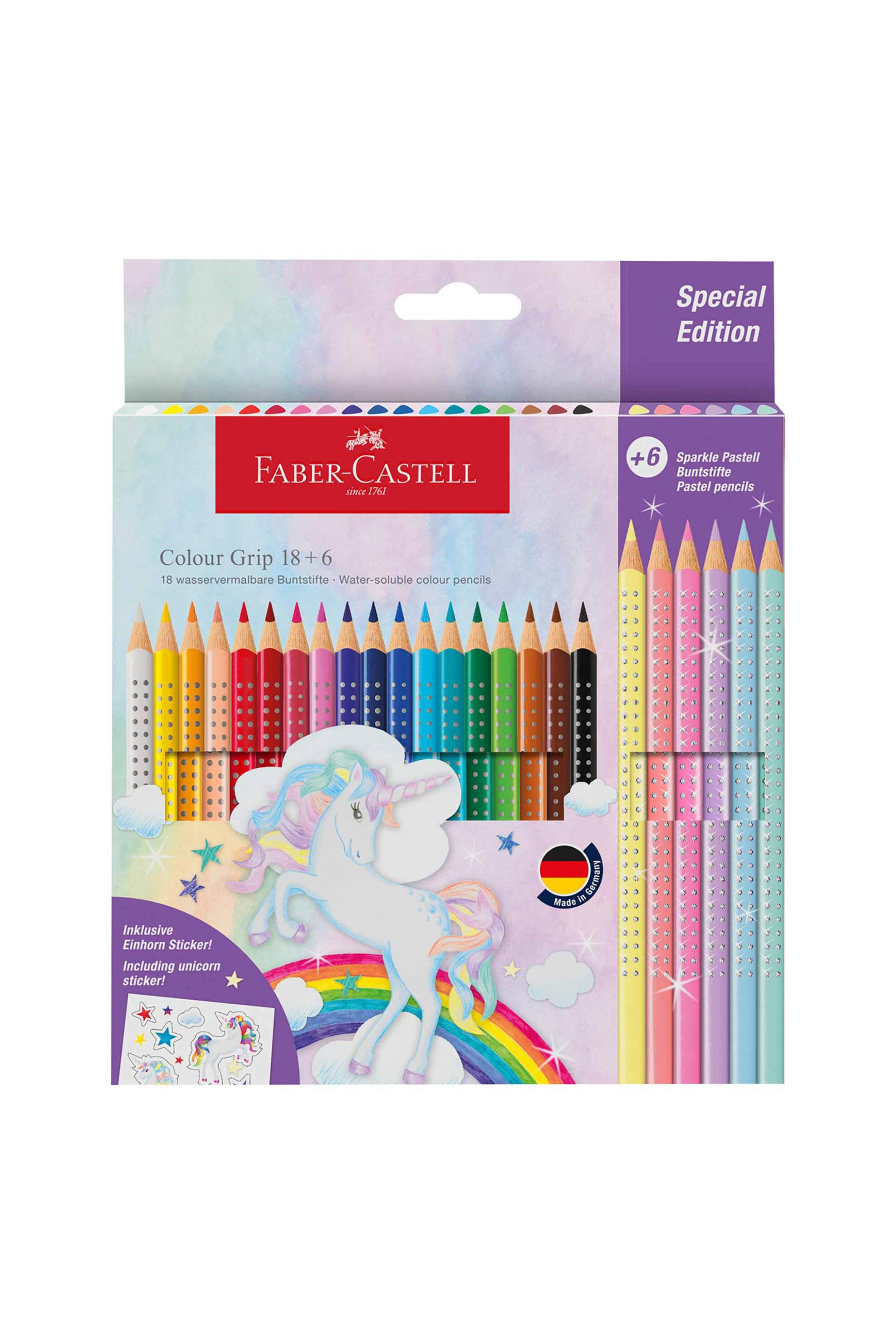 Faber-Castell ξυλομπογιές "Unicorn Colour Grip" 18+6 χρωμάτων - 077201543