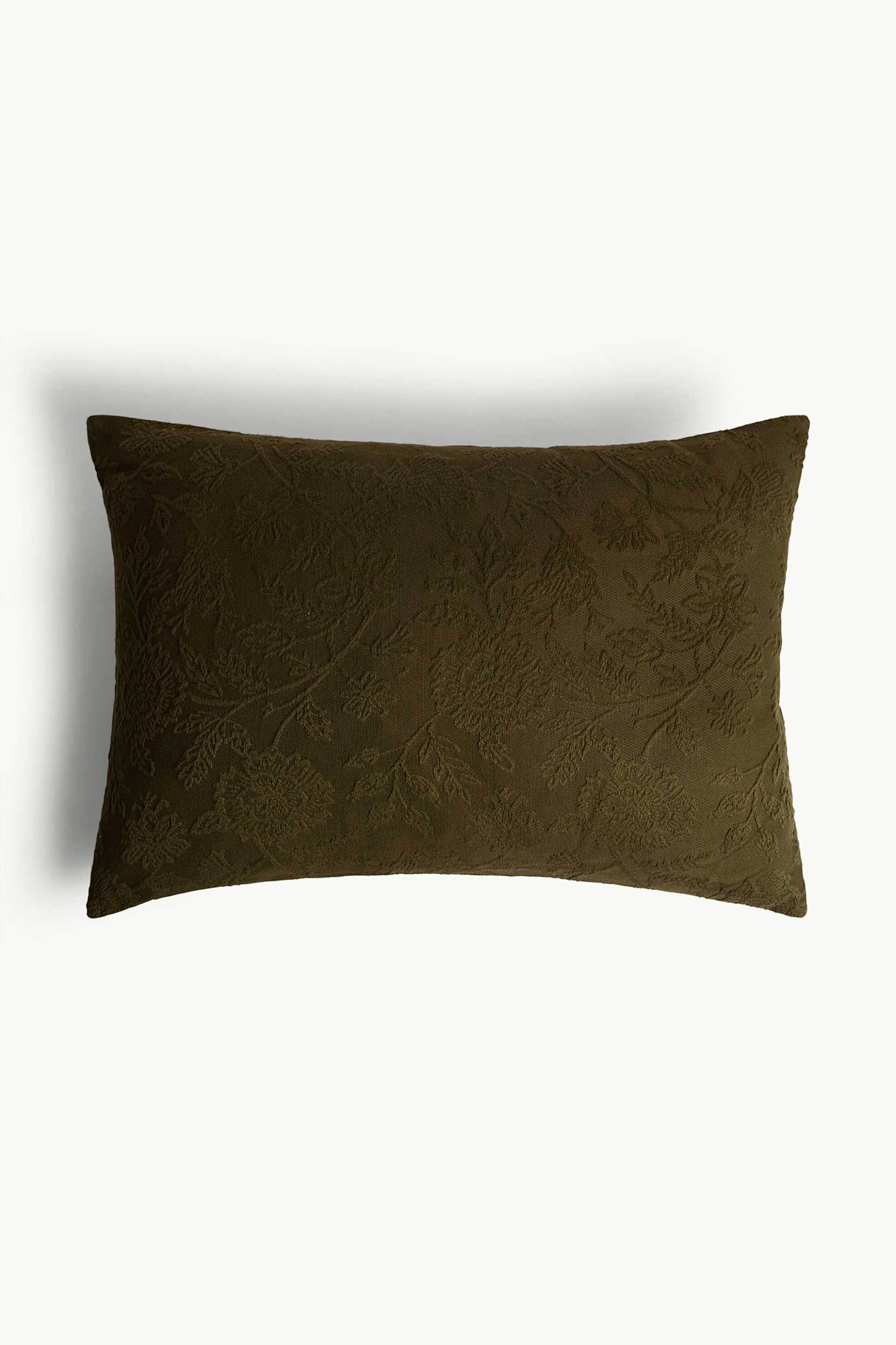 Coincasa διακοσμητικό μαξιλάρι με floral print 60 x 40 cm - 006803998 Χακί