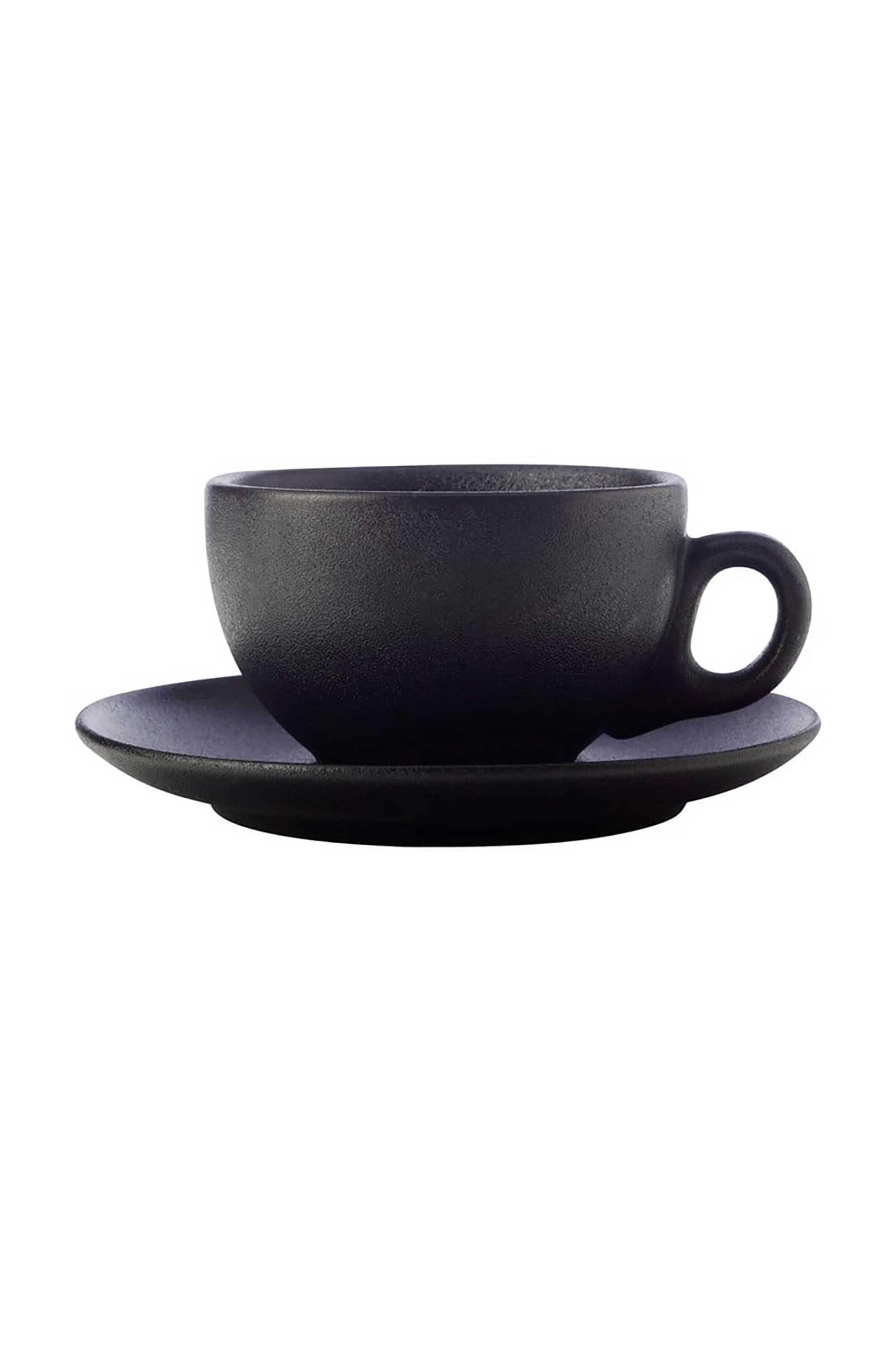 Maxwell & Williams πορσελάνινο φλυτζάνι & πιατάκι "Caviar" 250 ml μαύρο - AX0355