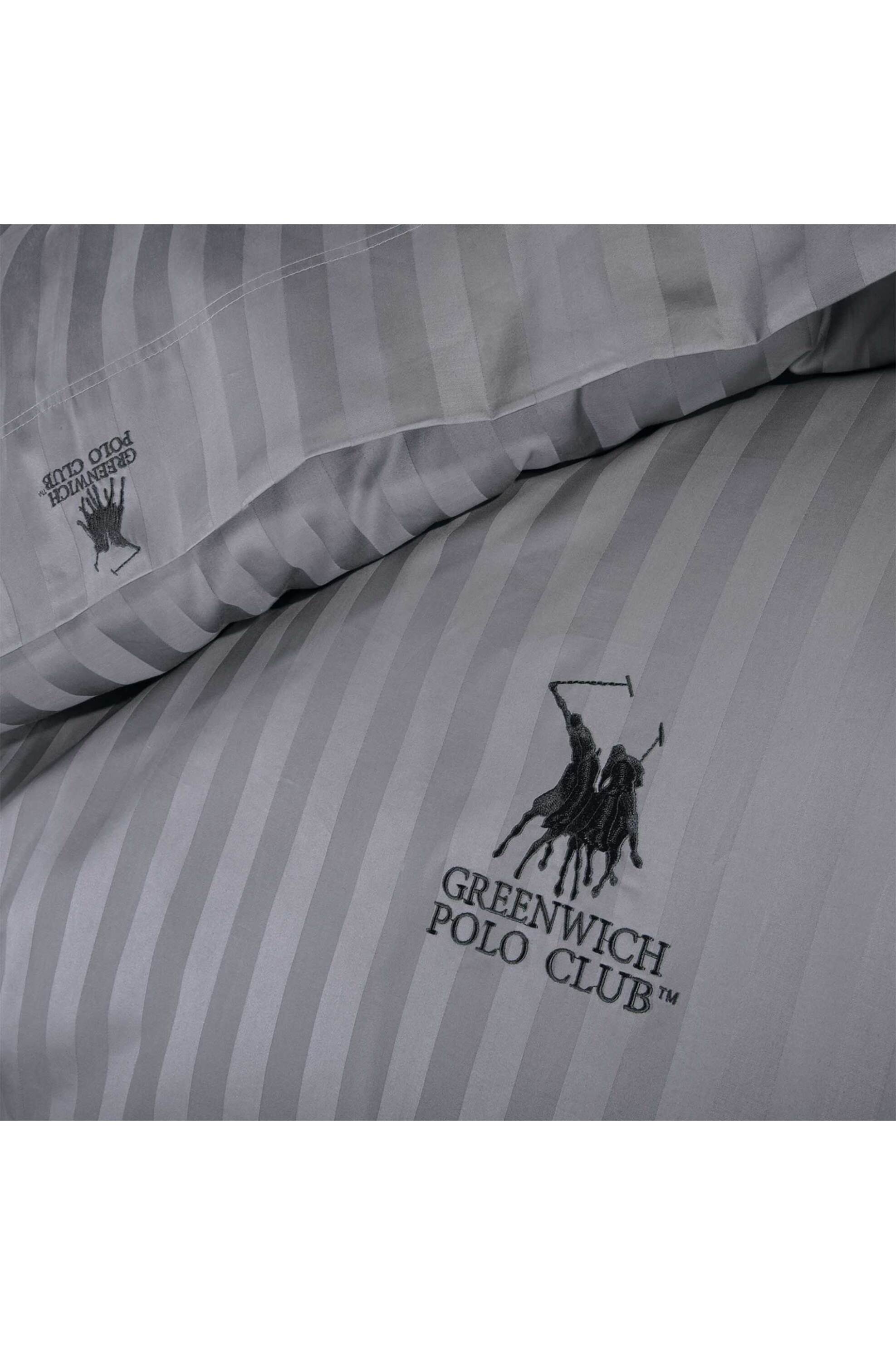 Greenwich Polo Club σετ σεντόνια υπέρδιπλα και μαξιλαροθήκες με ριγέ σχέδιο "2152" 240 x 270 cm - 50 x 70 cm - 202100202152 Ανθρακί φωτογραφία