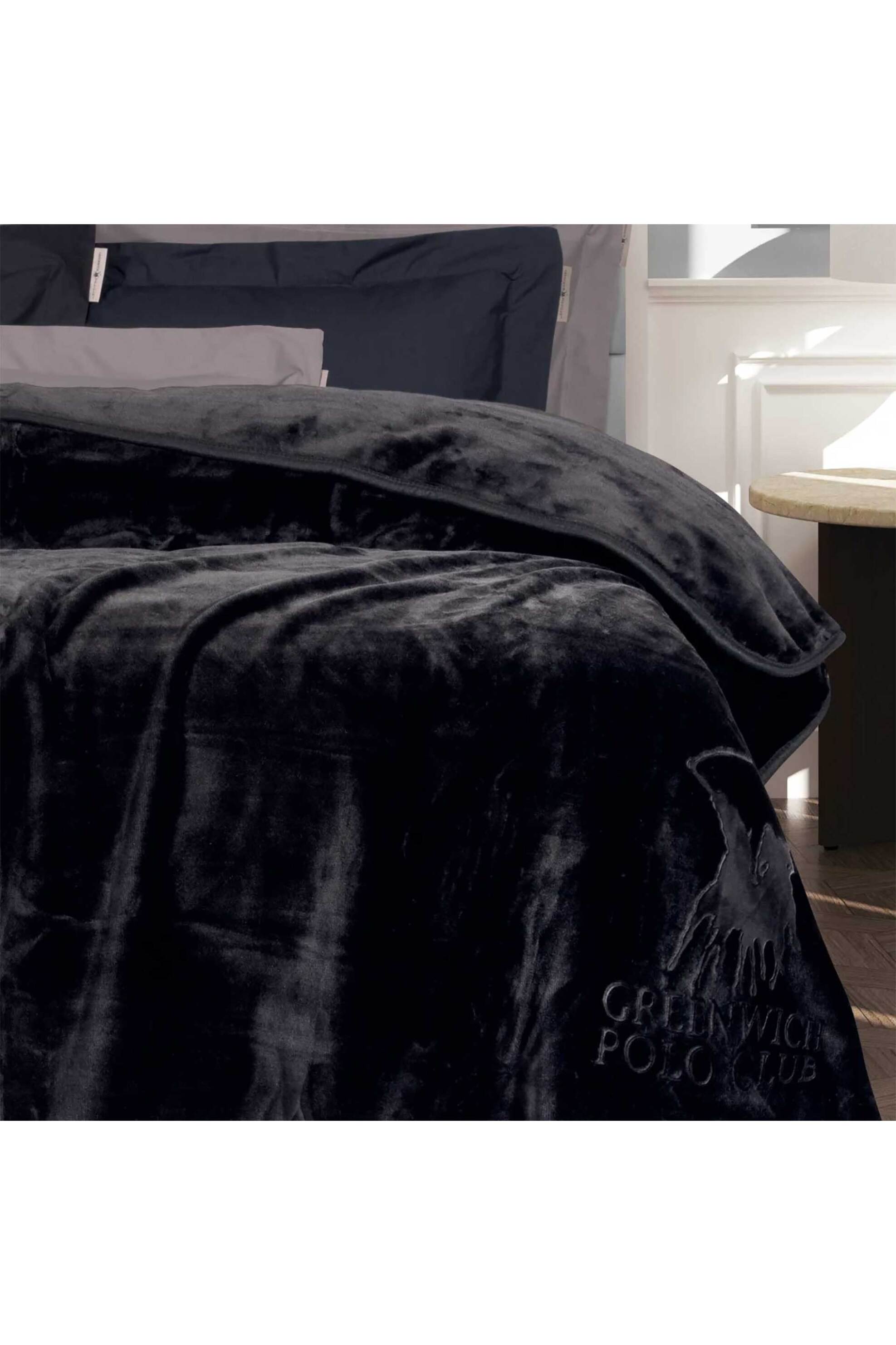 Greenwich Polo Club κουβέρτα υπέρδιπλη velour "3440" 220 x 240 cm - 220577203440 Μαύρο φωτογραφία