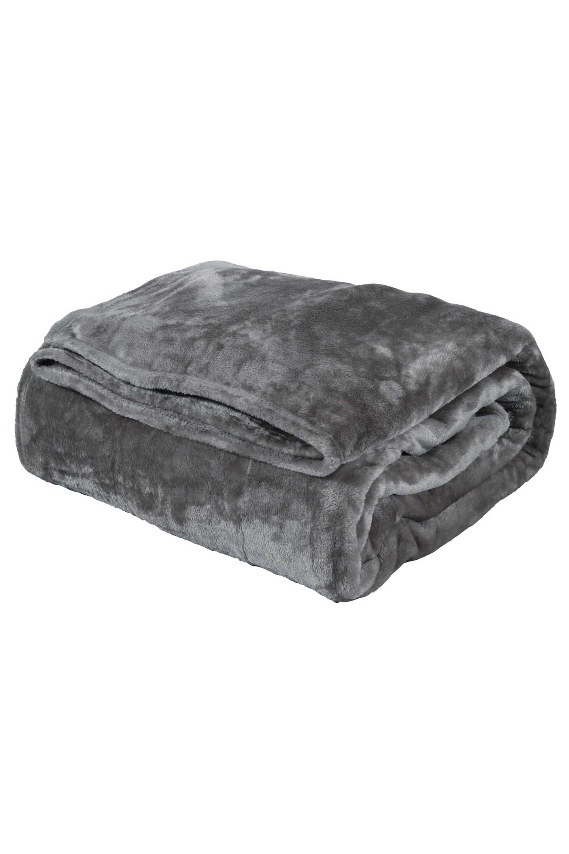 Das Home κουβέρτα υπέρδιπλη velour μονόχρωμη "1343" 220 x 240 cm - 420577721343 Γκρι φωτογραφία