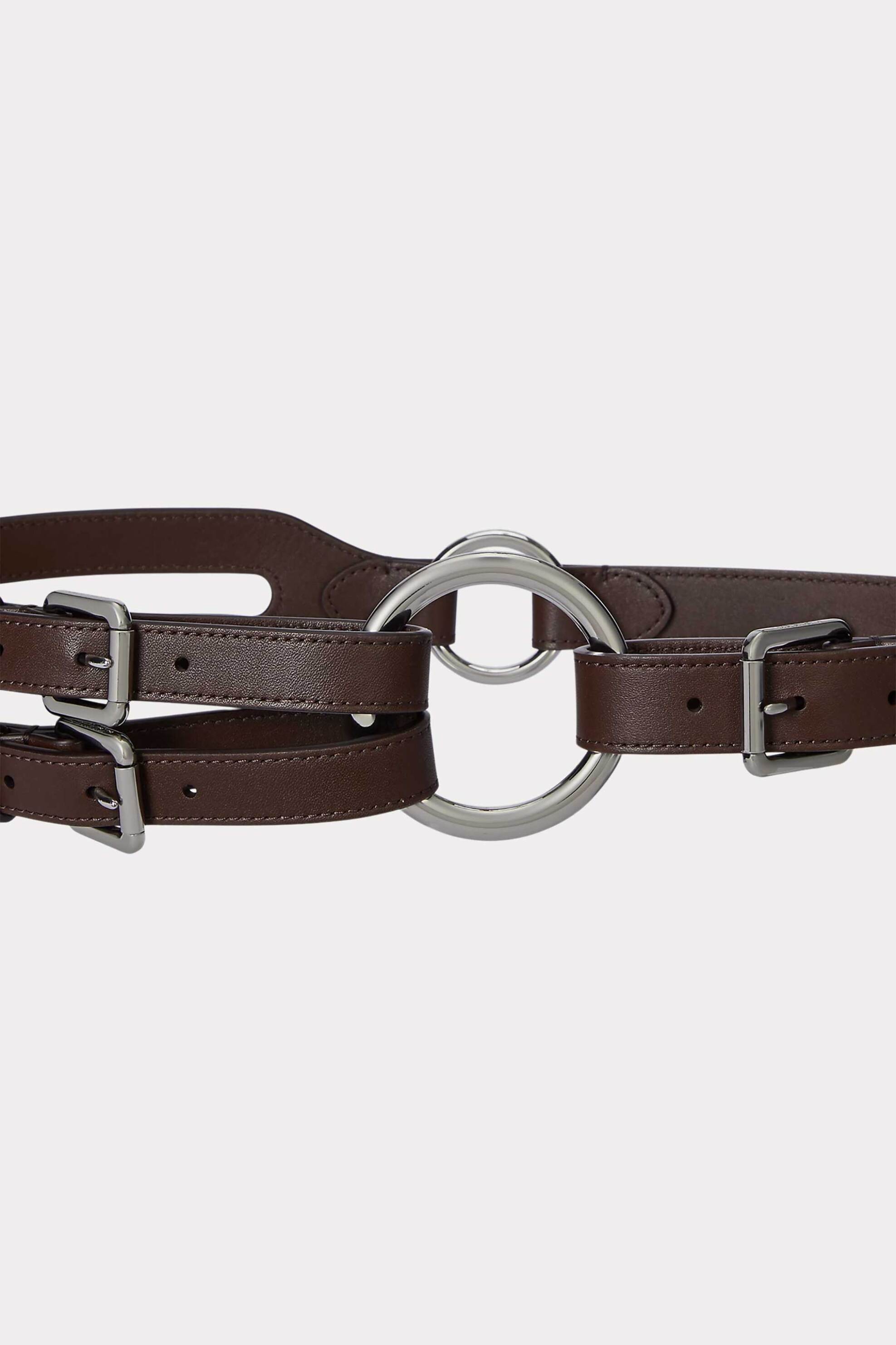 Lauren Ralph Lauren γυναικεία δερμάτινη ζώνη με O-ring - 412908273005 Καφέ φωτογραφία