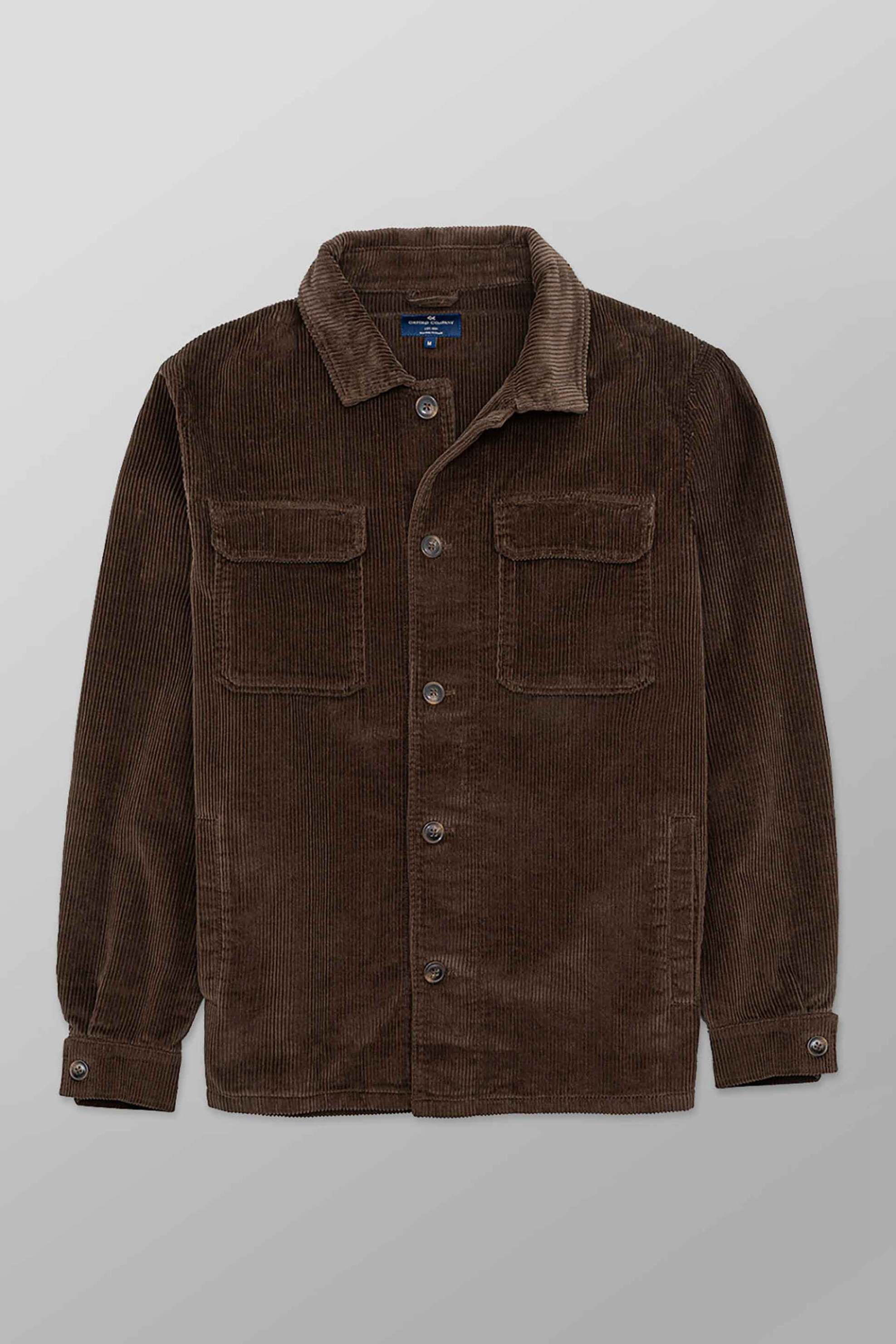 Oxford Company ανδρικό overshirt κοτλέ Regular Fit - K116-OW21.02 Καφέ