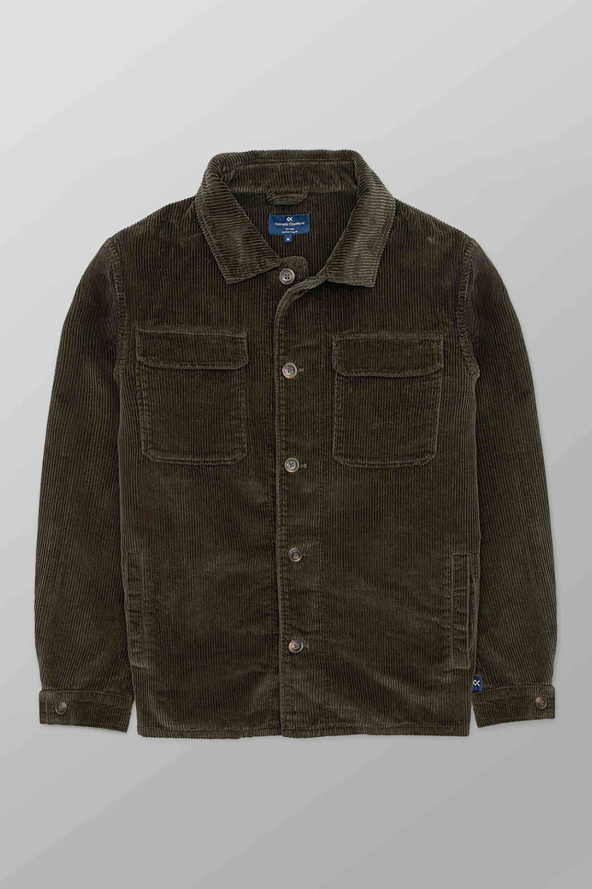 Oxford Company ανδρικό overshirt κοτλέ Regular Fit - K116-OW21.03 Λαδί