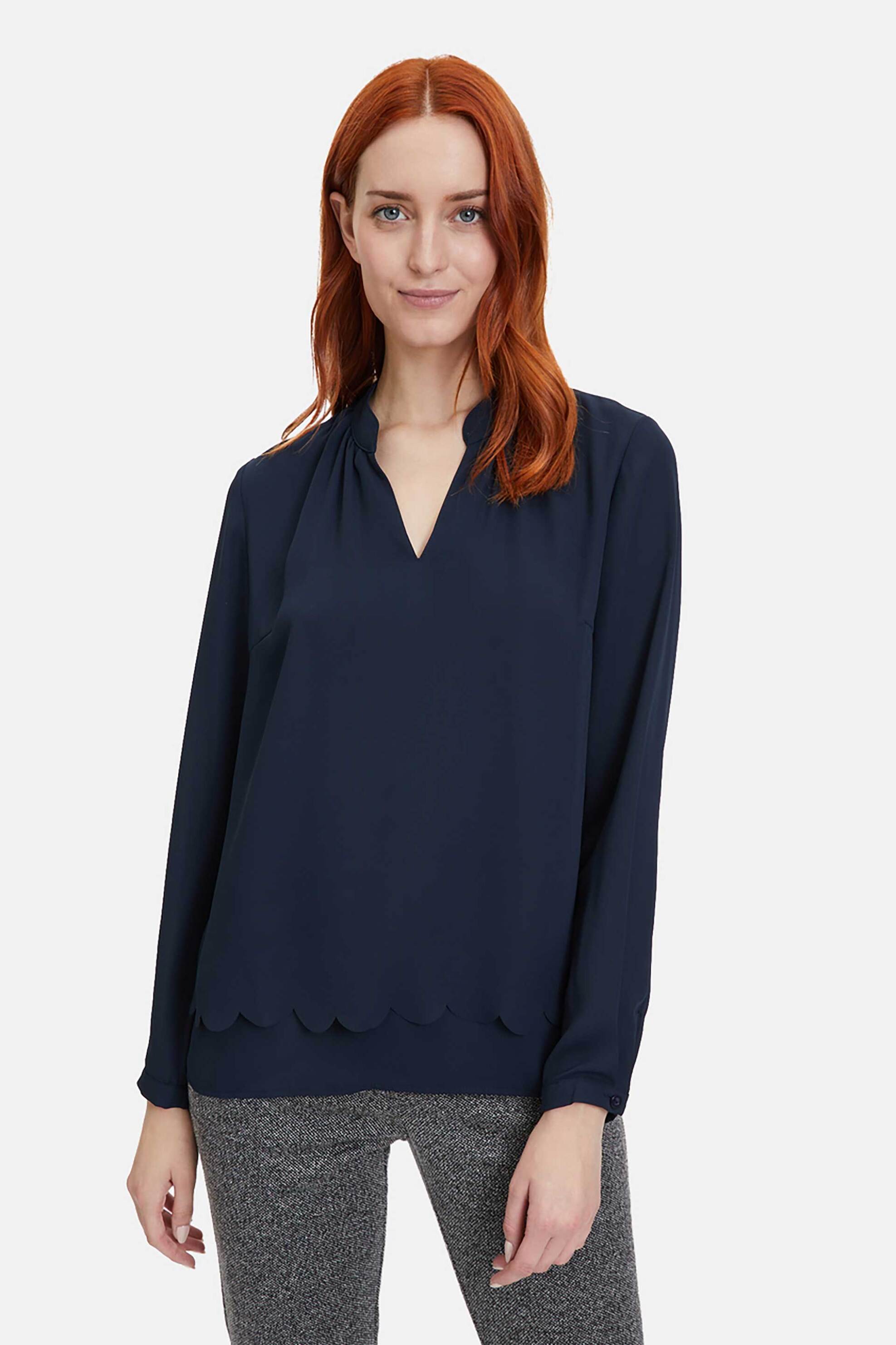 BETTY BARCLAY Betty Barclay γυναικεία μπλούζα μονόχρωμη - 8616/2723 Μπλε Σκούρο