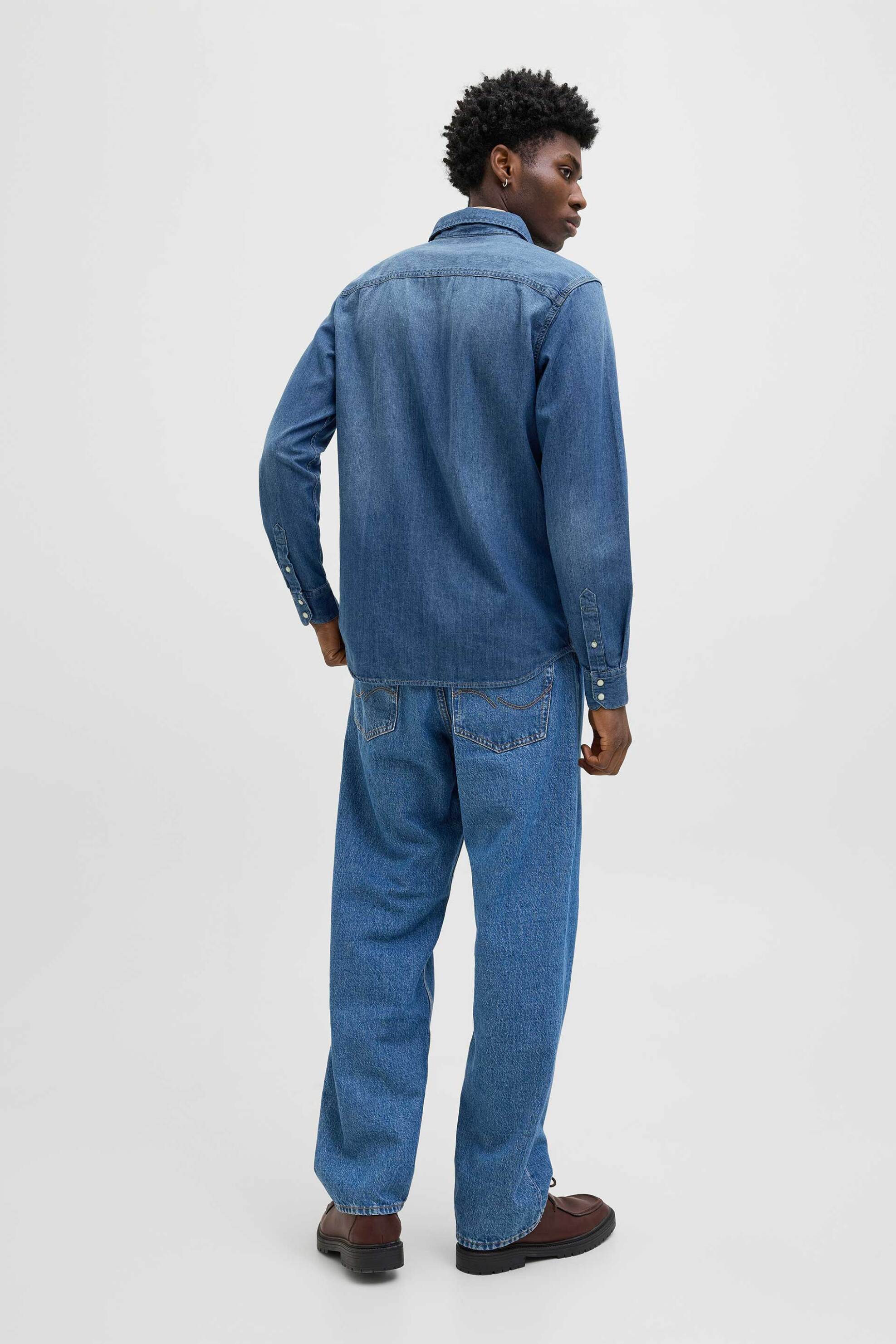 Jack Jones Ανδρικό Denim Πουκάμισο Regular Fit - 12138115 Blue
