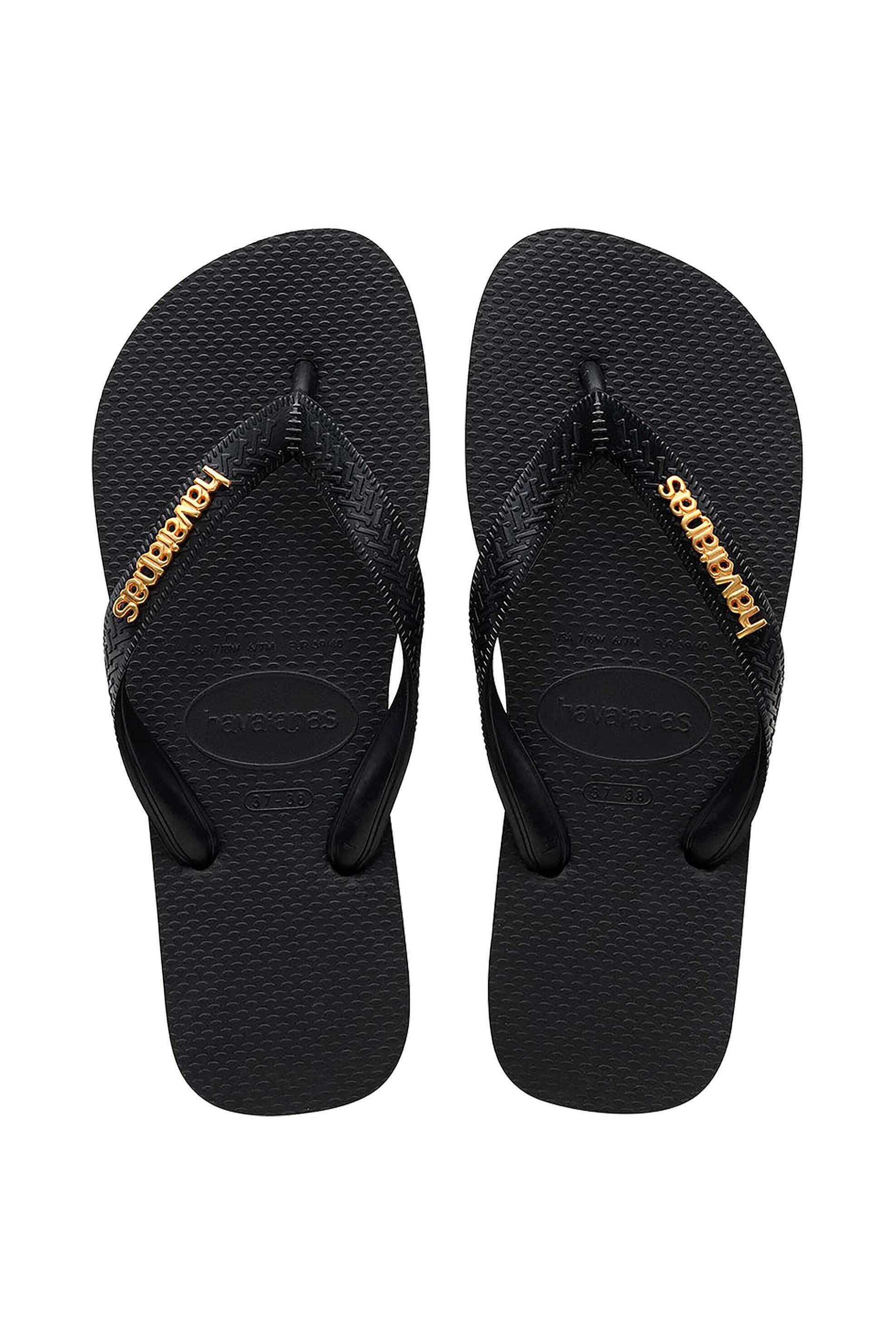 Havaianas γυναικείες σαγιονάρες "Logo Metallic" - 4127244 Μαύρο