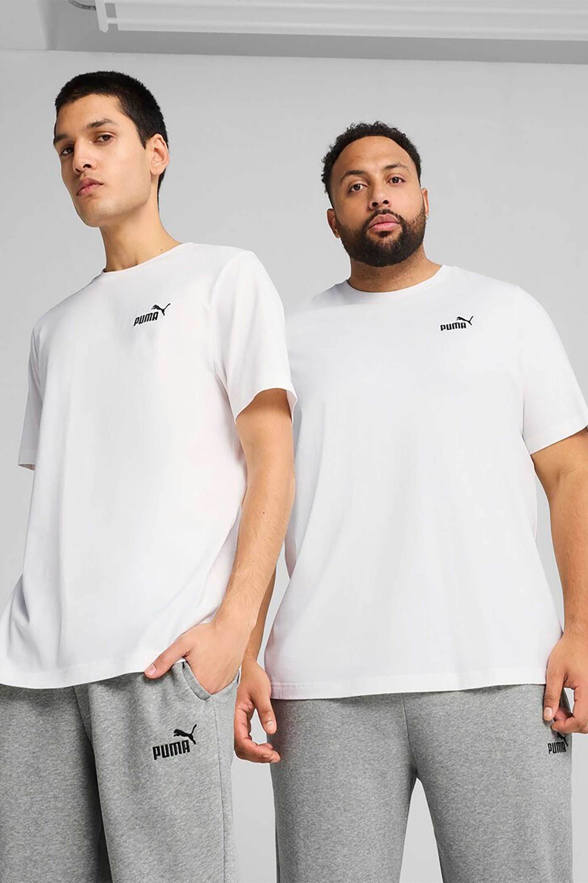 Puma ανδρικό T-shirt με λογότυπο Regular Fit "Essential Small No.1" - 682534 Λευκό
