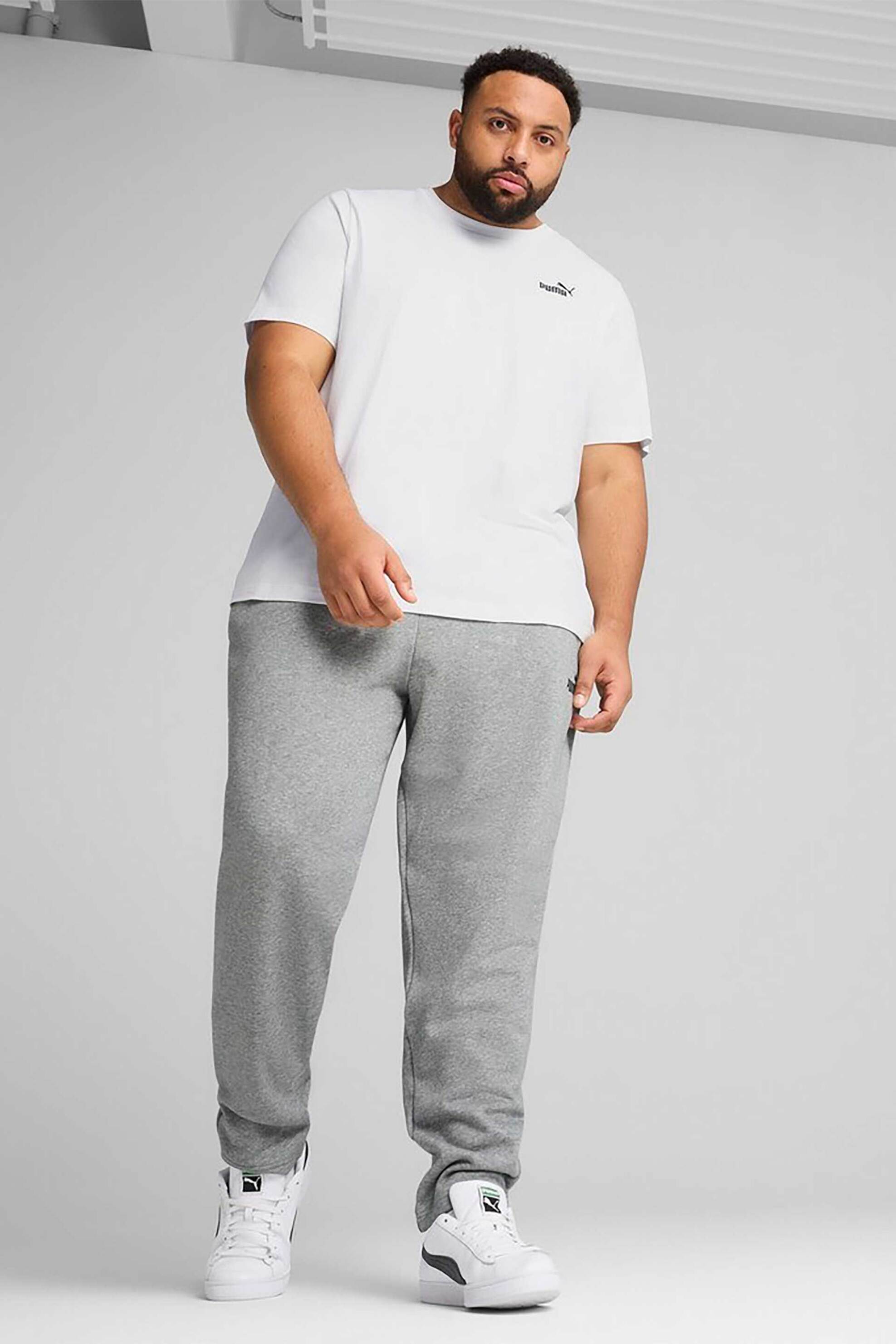 Puma ανδρικό T-shirt με λογότυπο Regular Fit "Essential Small No.1" - 682534 Λευκό φωτογραφία
