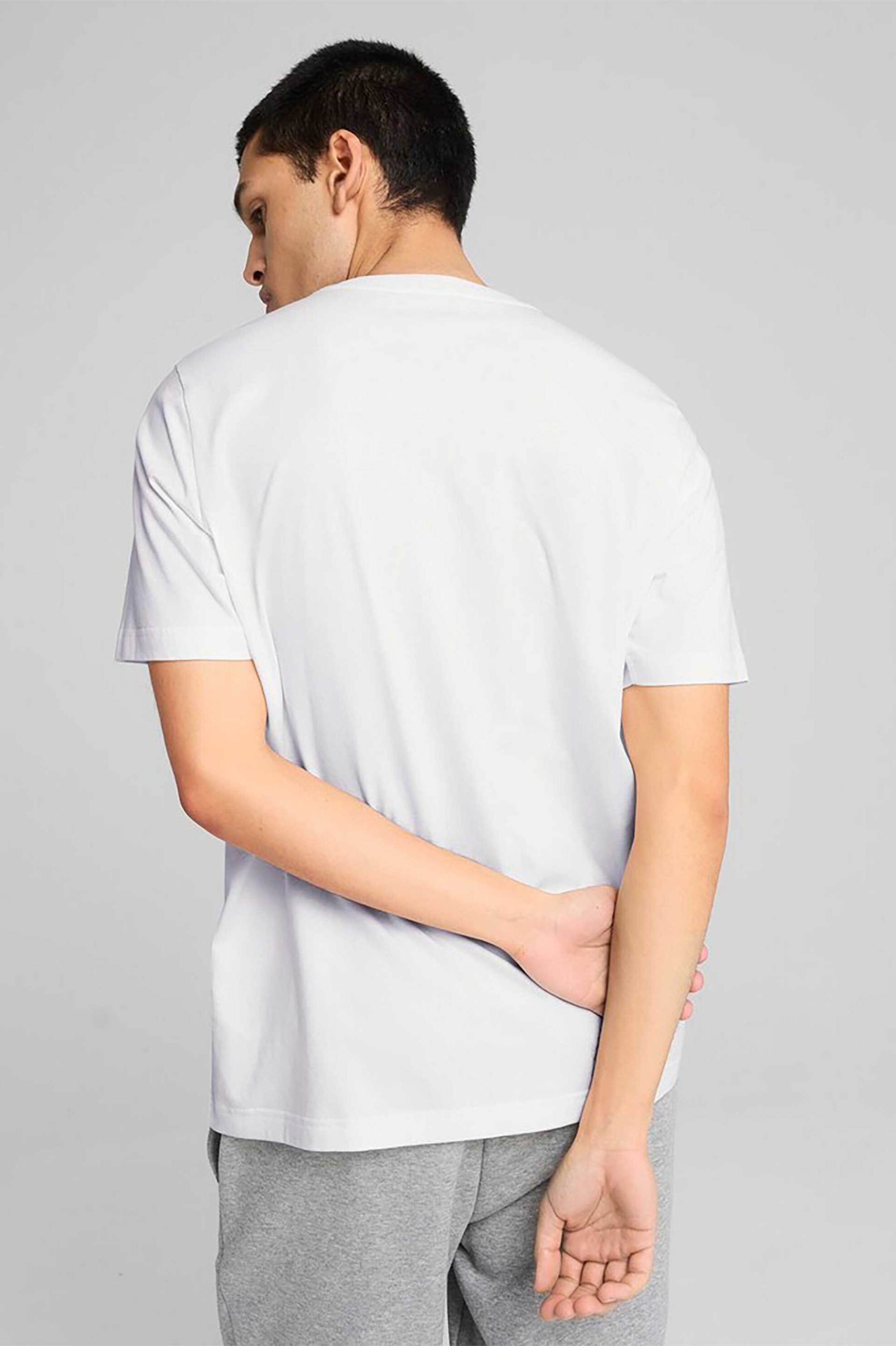 Puma ανδρικό T-shirt με λογότυπο Regular Fit "Essential Small No.1" - 682534 Λευκό φωτογραφία