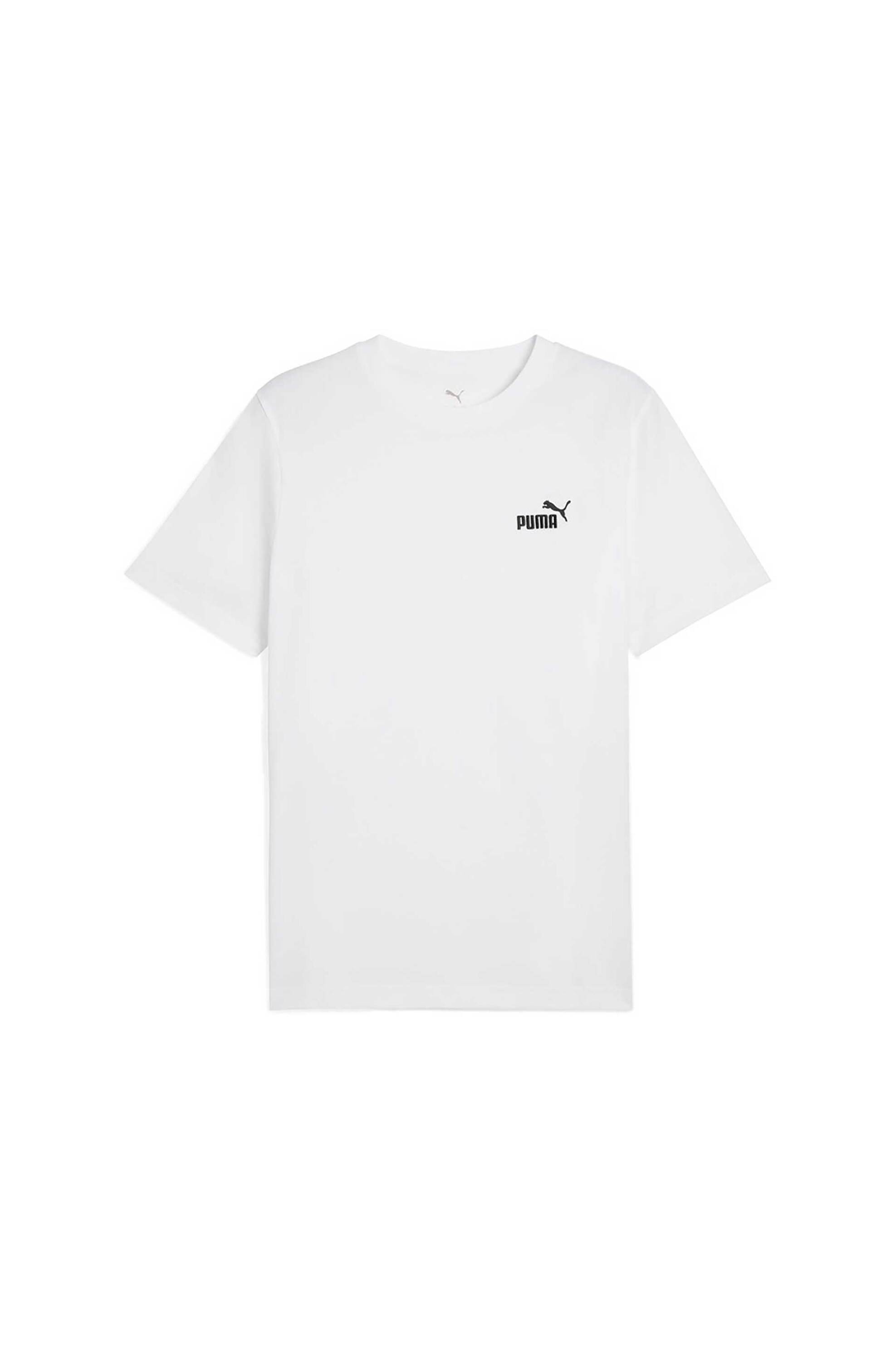 Puma Ανδρικό T-Shirt με Λογότυπο Regular Fit Essential Small No 1 - 682534 Λευκό