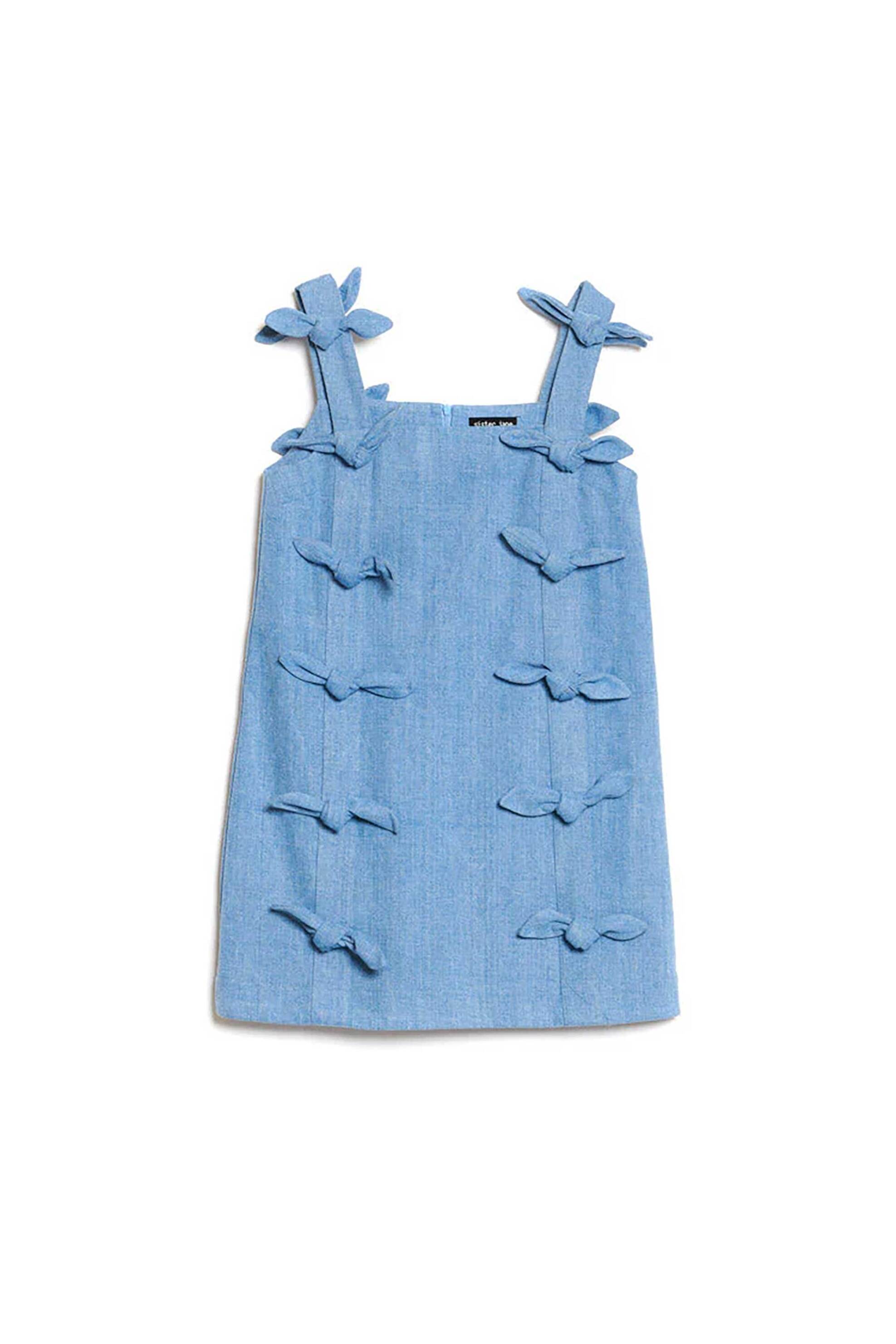 SISTER JANE Sister Jane γυναικείο αμάνικο mini φόρεμα "Larsson " - DR2490DEN Denim Blue - 4
