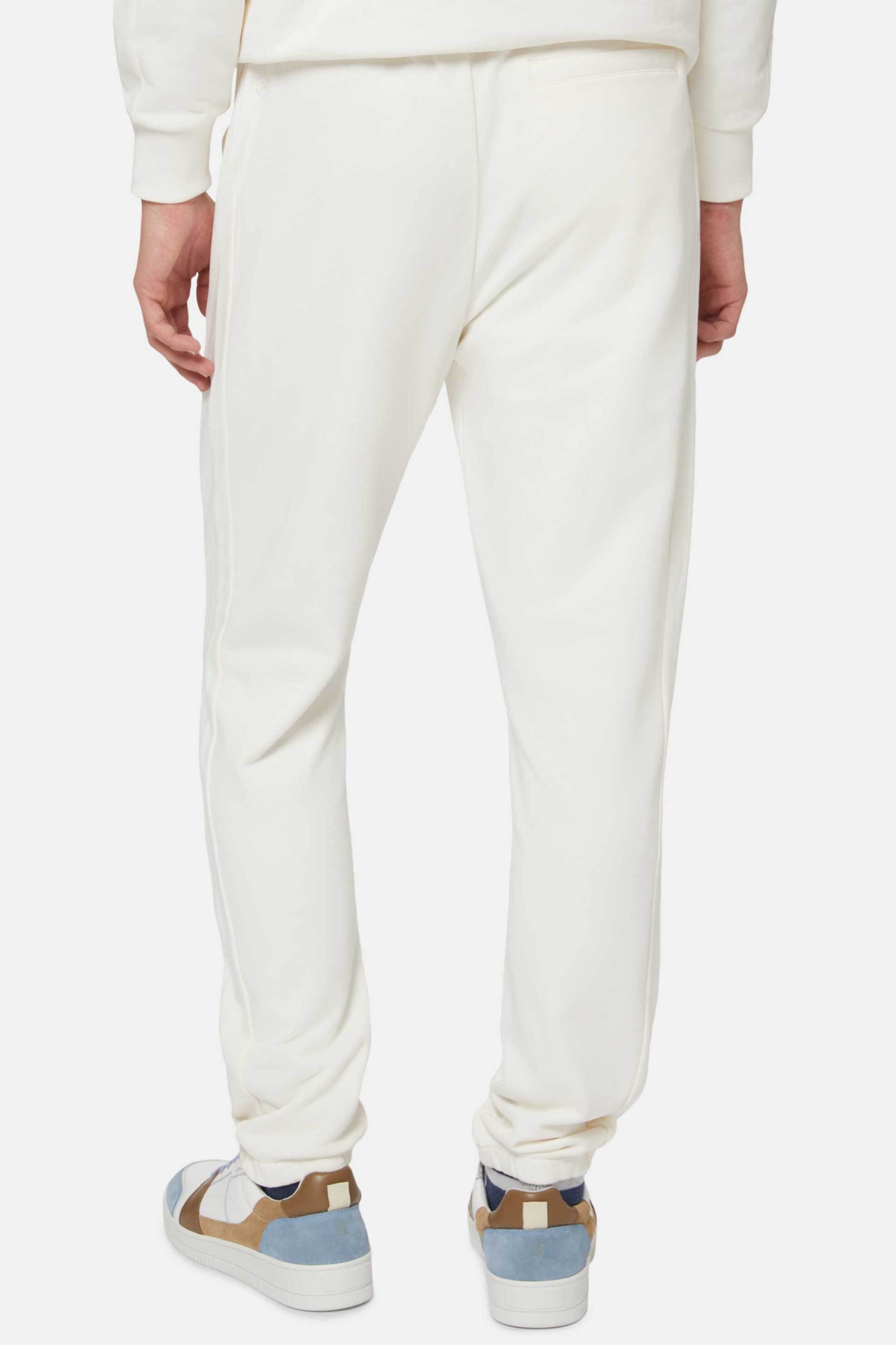 Boggi Milano Ανδρικό Παντελόνι Φόρμας Μονόχρωμο Relaxed Fit B939 - Bo24P015903 Λευκό