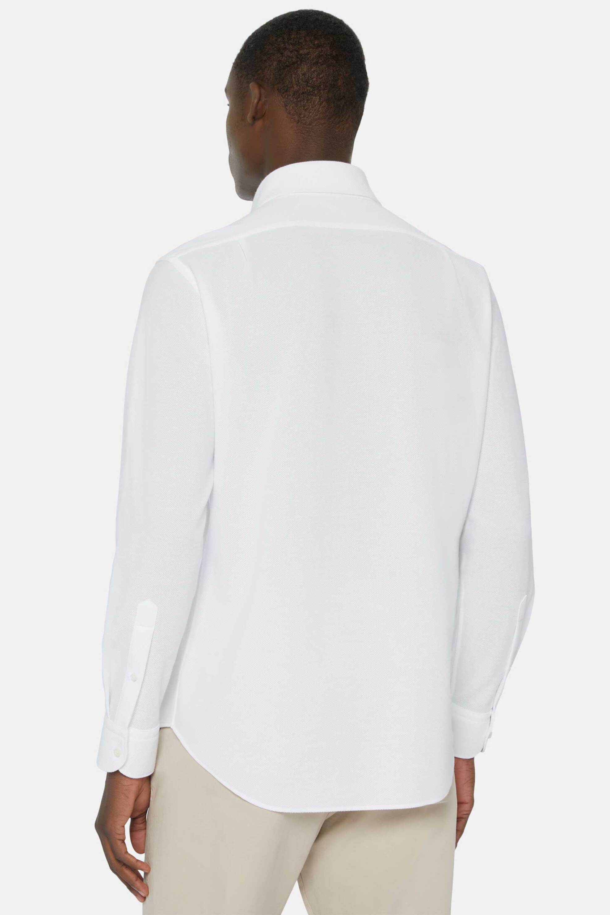 Boggi Milano Ανδρικό Πουκάμισο Μονόχρωμο Textured Regular Fit - Bo24P017101 Λευκό