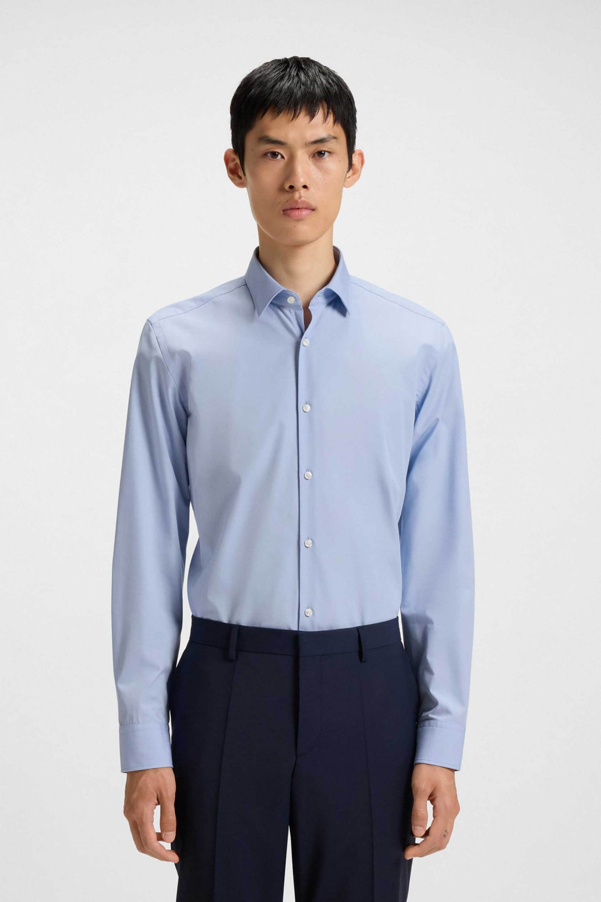 Hugo Boss ανδρικό πουκάμισο μονόχρωμο "C-Jenno" - 50289499 Σιελ