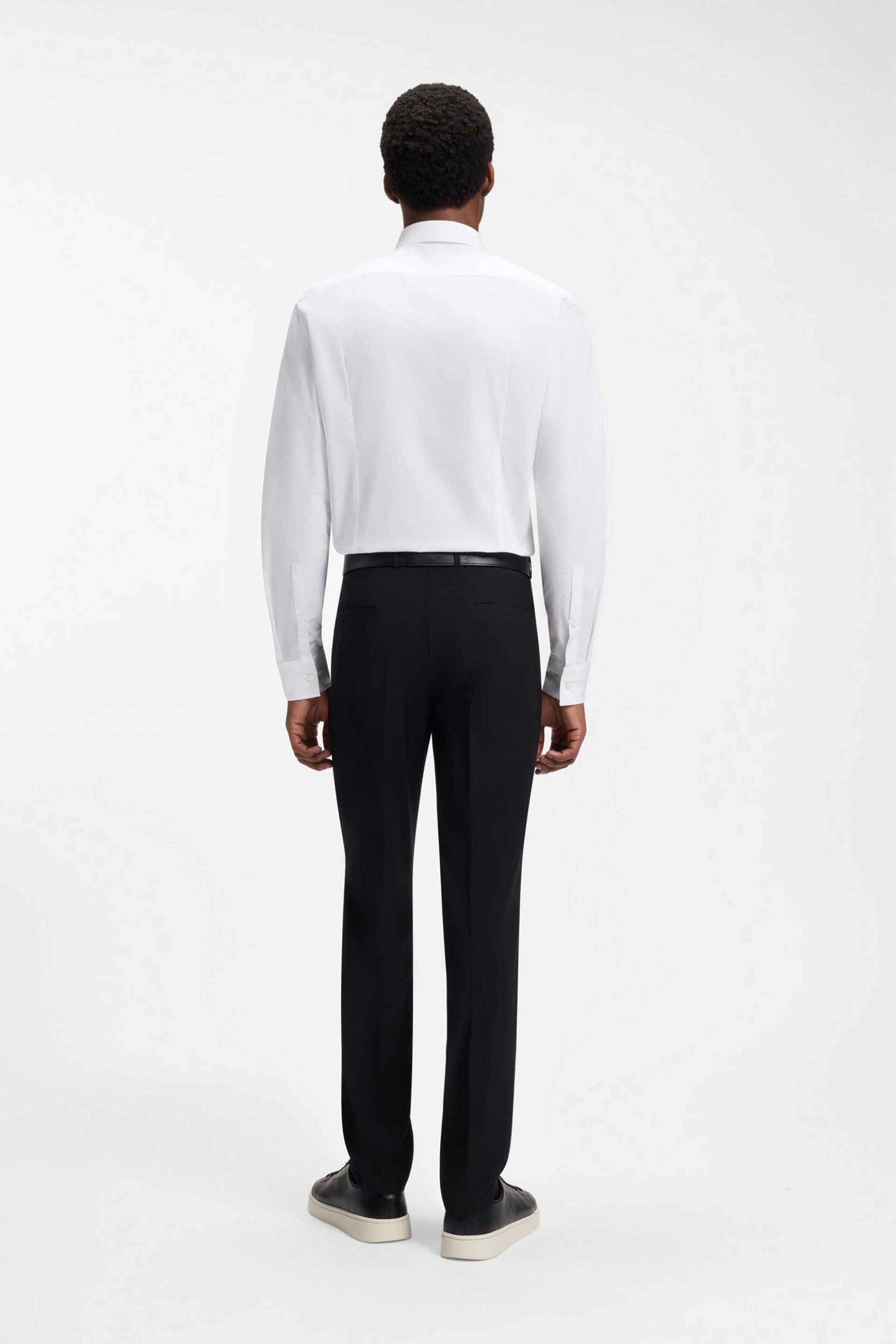 Hugo Ανδρικό Πουκάμισο Poplin Slim Fit Kenno - 50289499 Λευκό