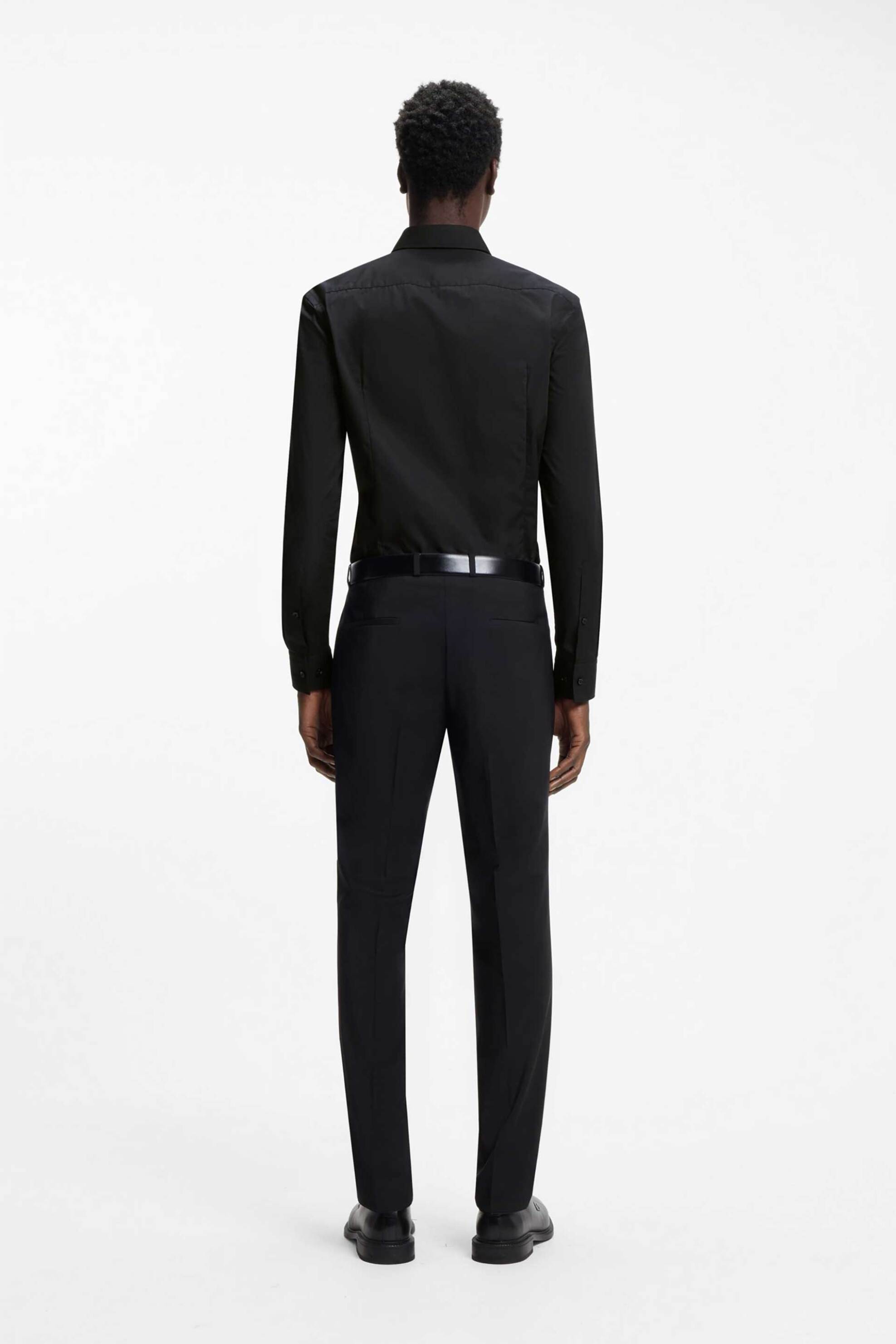 Hugo Boss Ανδρικό Πουκάμισο Μονόχρωμο C-Jenno - 50289499 Μαύρο