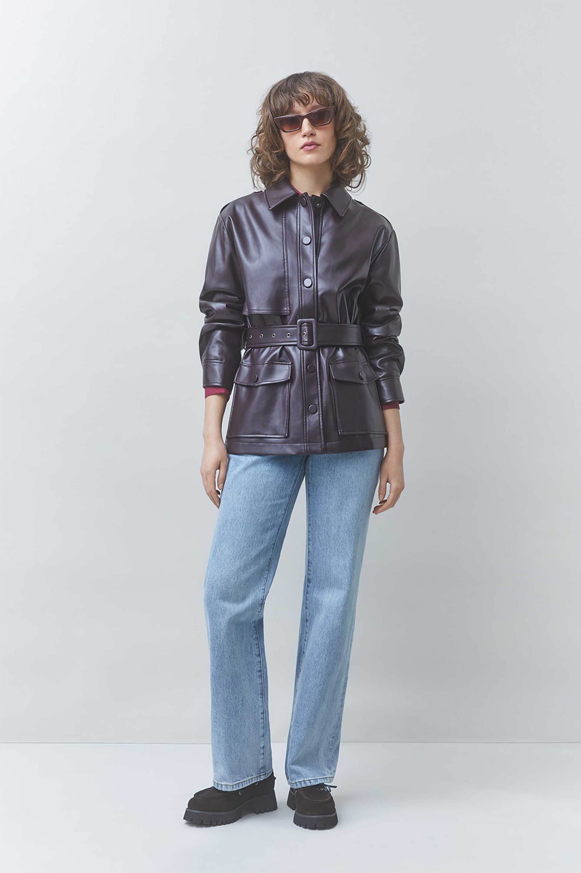 Suncoo Paris γυναικείο σακάκι faux leather 