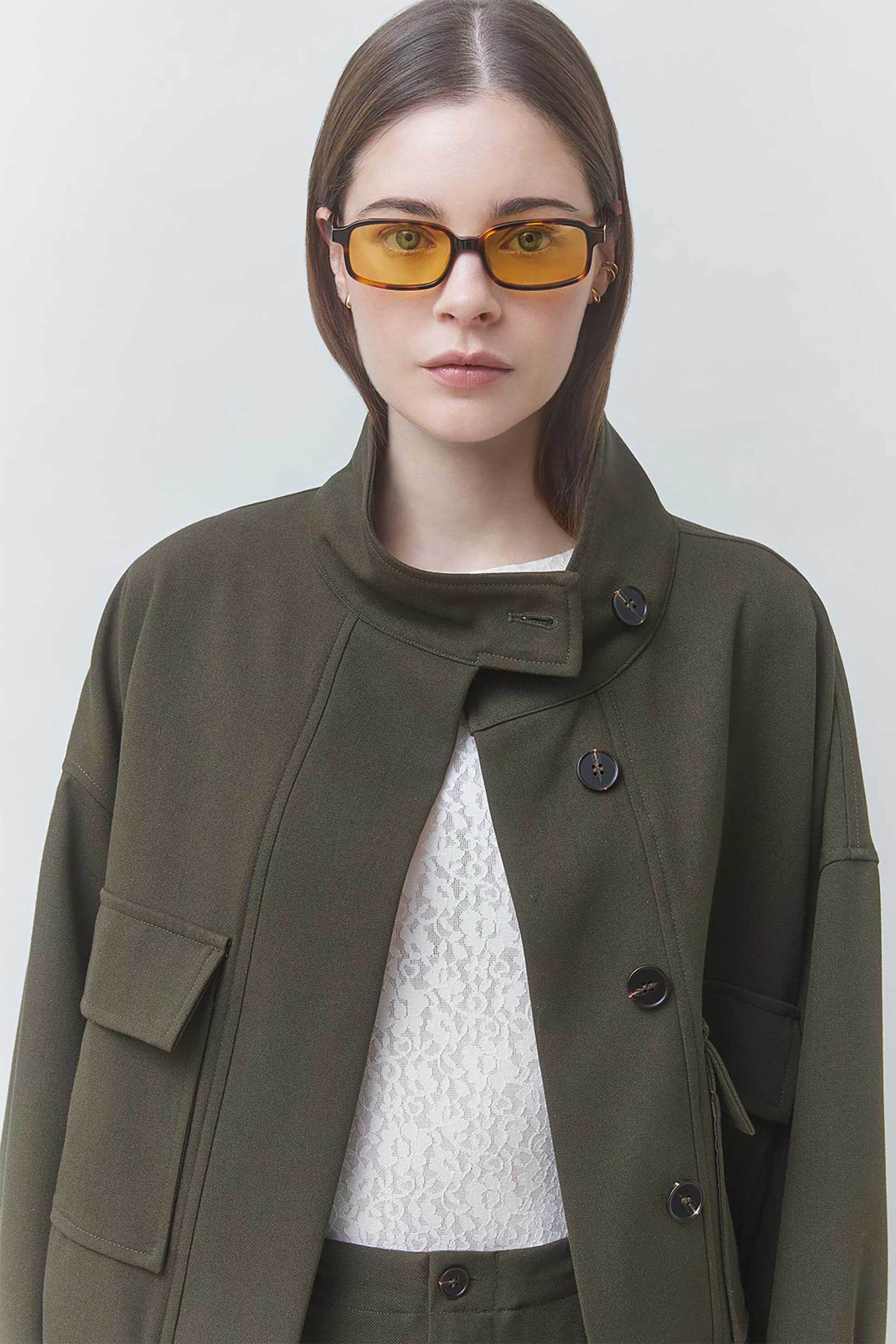 SUNCOO PARIS Suncoo Paris γυναικείο jacket με τσέπες "Dona" - C10393H26 Χακί - 3