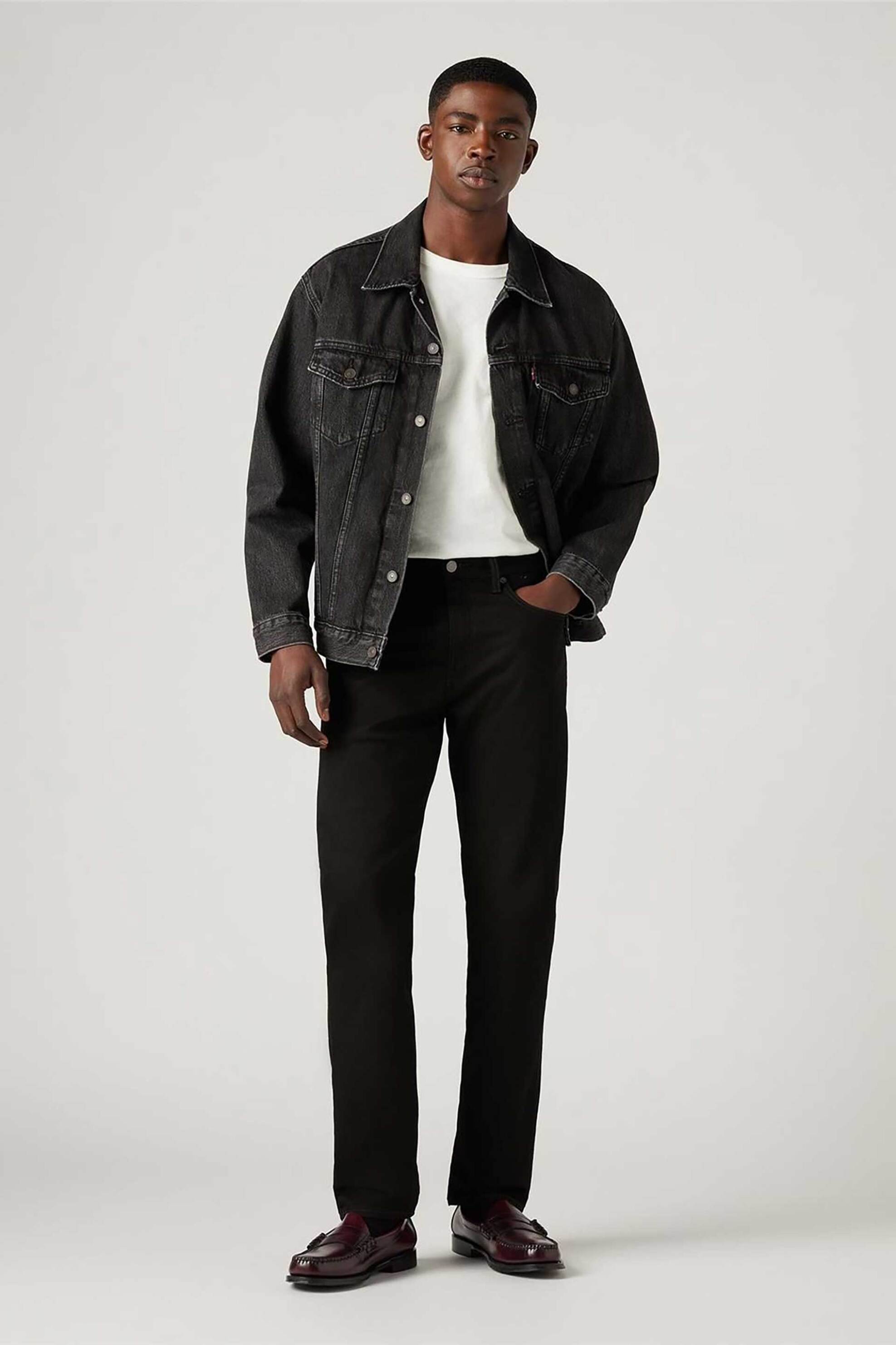 Levi's® ανδρικό τζιν παντελόνι πεντάτσεπο Regular Tapered Fit "502™" - 295070031-** Μαύρο