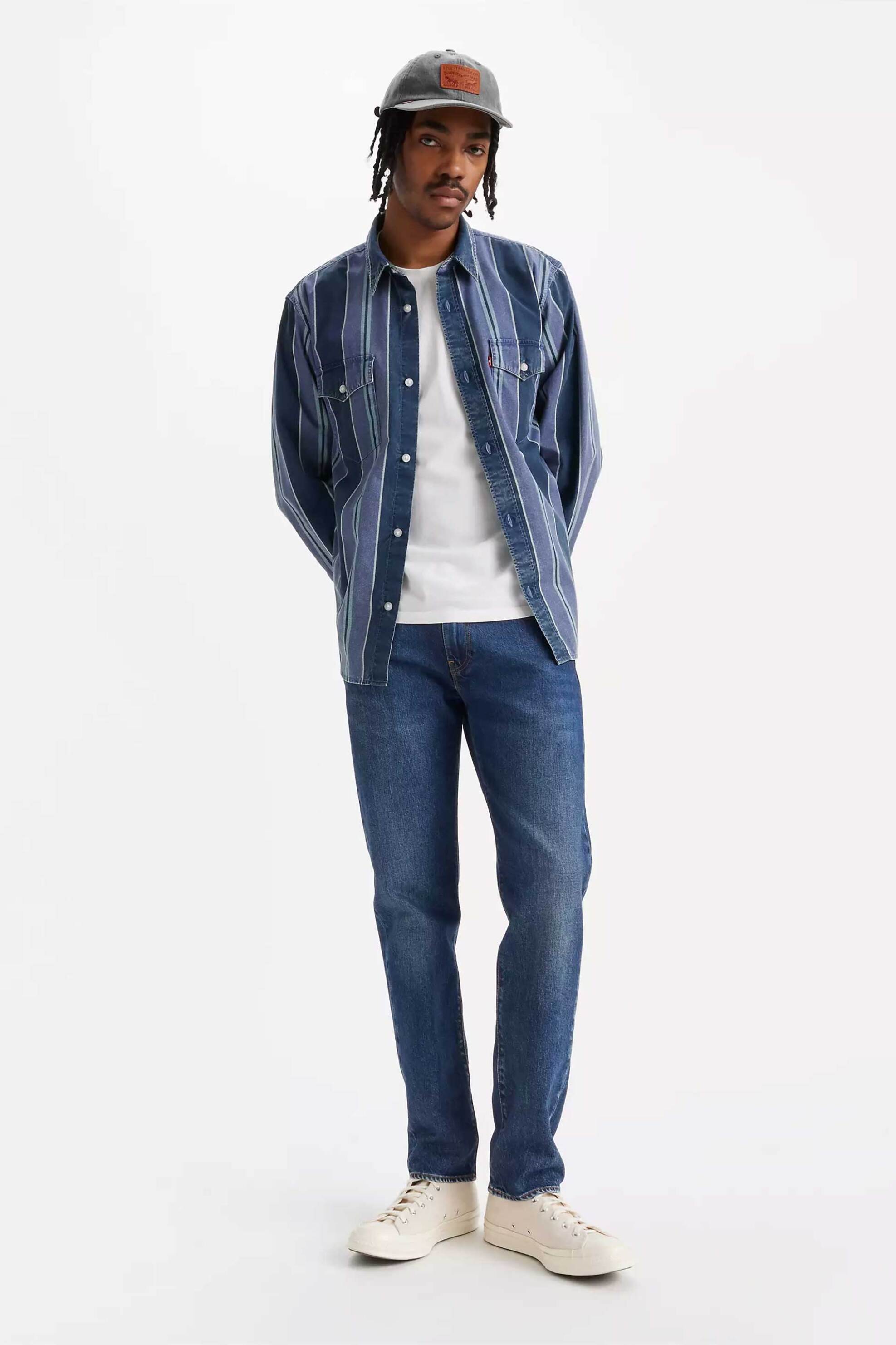 Levi's® ανδρικό τζιν παντελόνι πεντάτσεπο Regular Tapered Fit "502™" - 295071460 Denim Blue