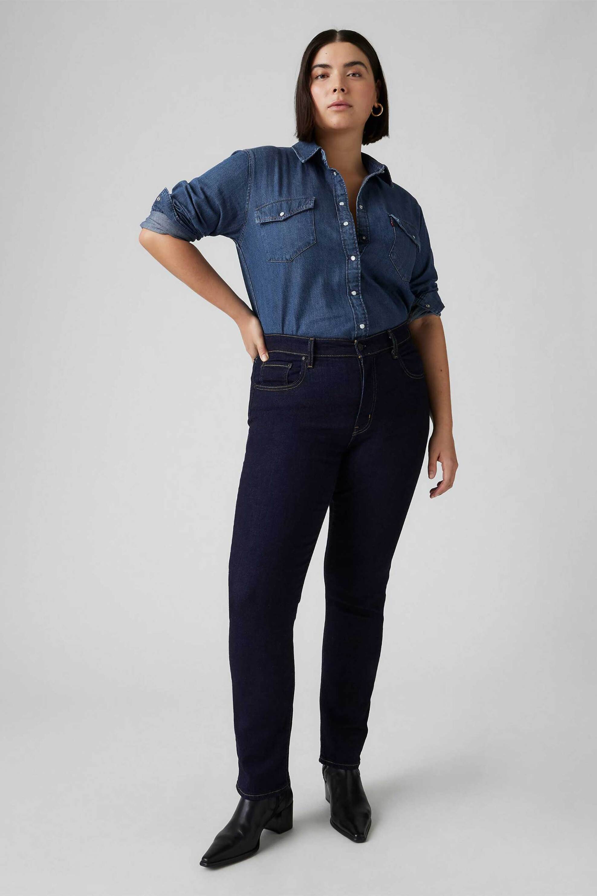 LEVI'S Levi's® γυναικείο τζιν παντελόνι 724™ High Rise Straight - 188830227 Denim Blue Σκούρο