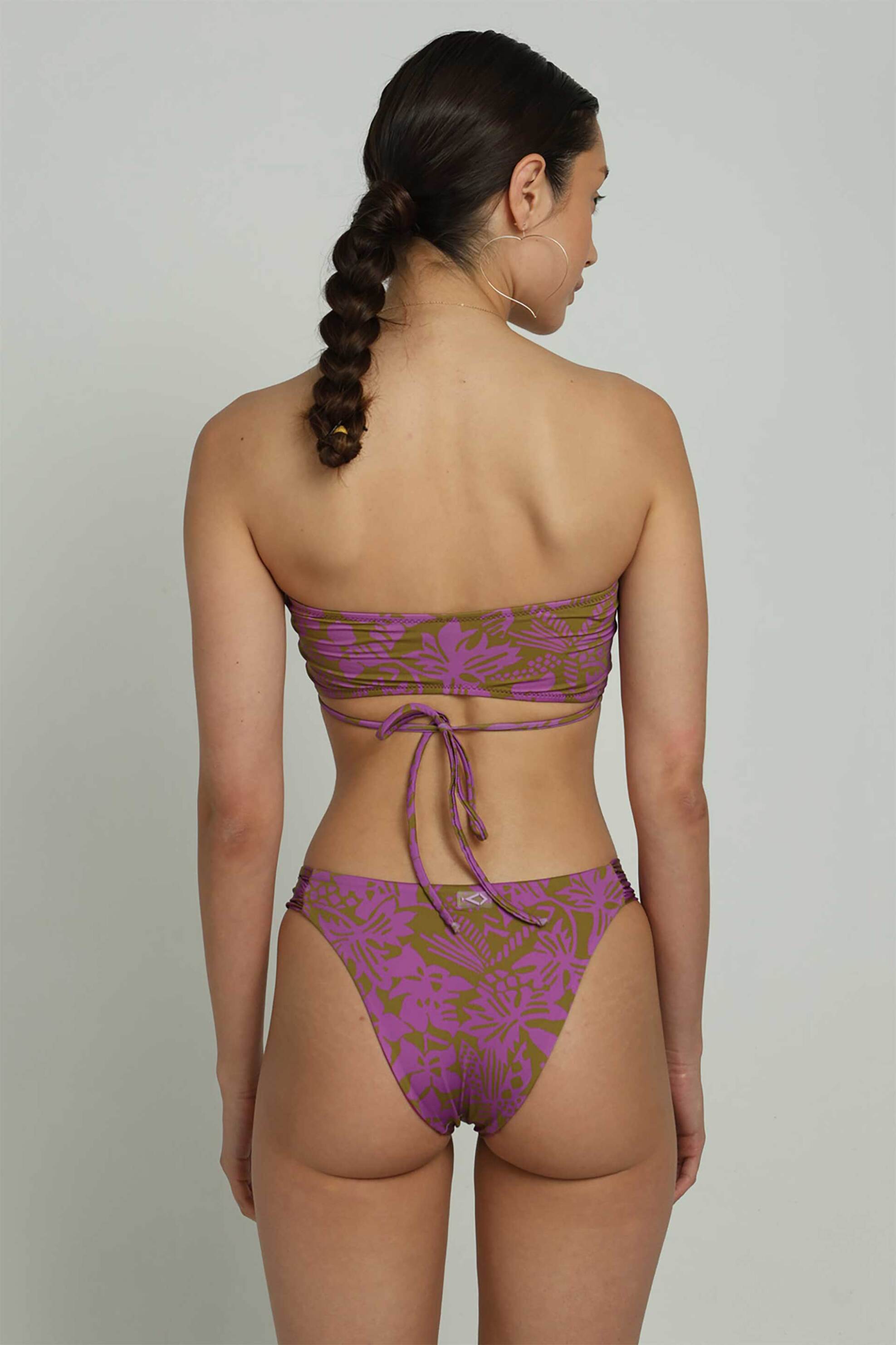 Jade V Tales γυναικείο μαγιό μπικίνι τοπ strapless με πολύχρωμο print "Dawn" - JV24/227 Καφέ Ανοιχτό φωτογραφία