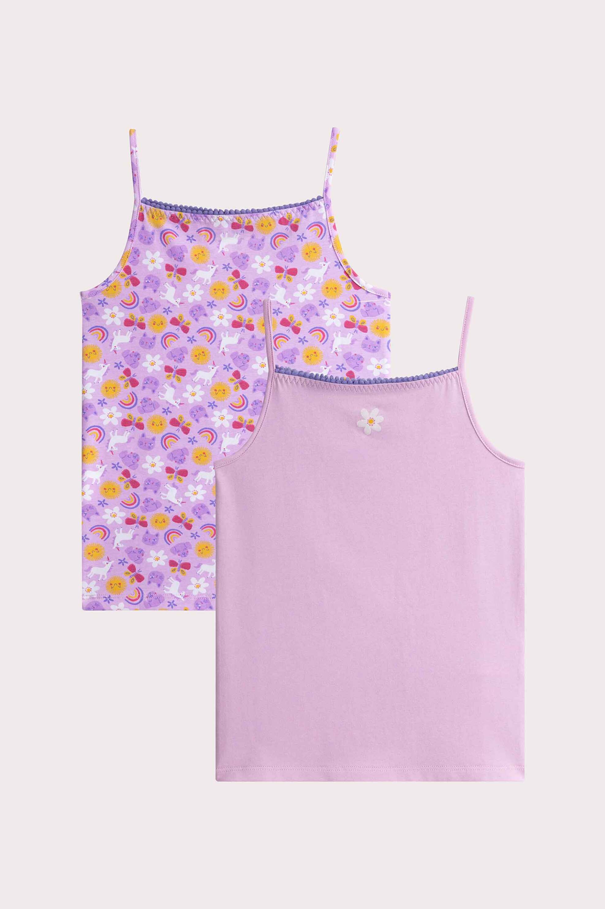 DPAM DPAM σετ παιδικά φανελάκια "Purple Daisy" - 352633 Λιλά