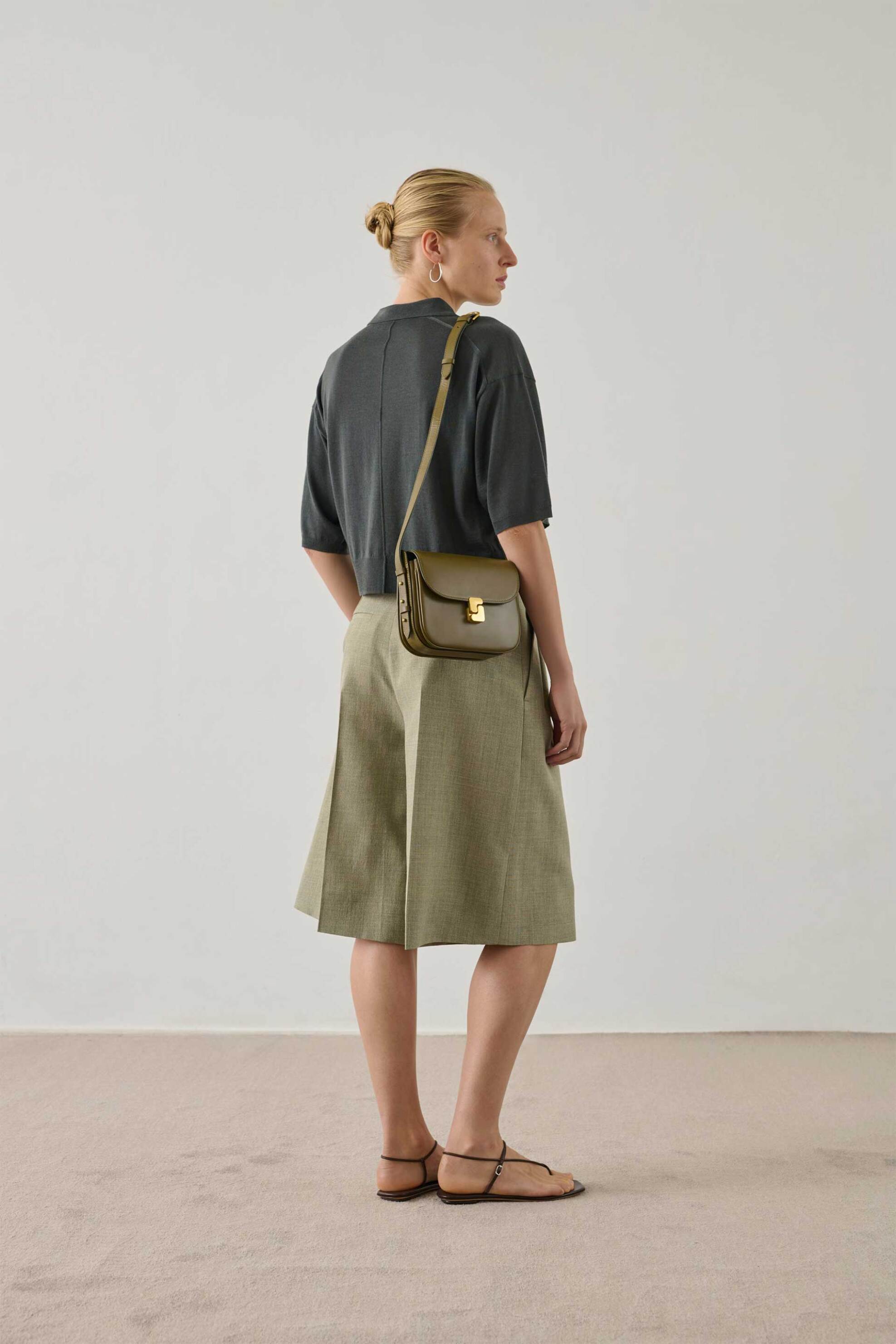 Soeur Γυναικεία Δερμάτινη Τσάντα Ώμου Crossbody Bellissima Mini - Sem1615Bellimin Λαδί