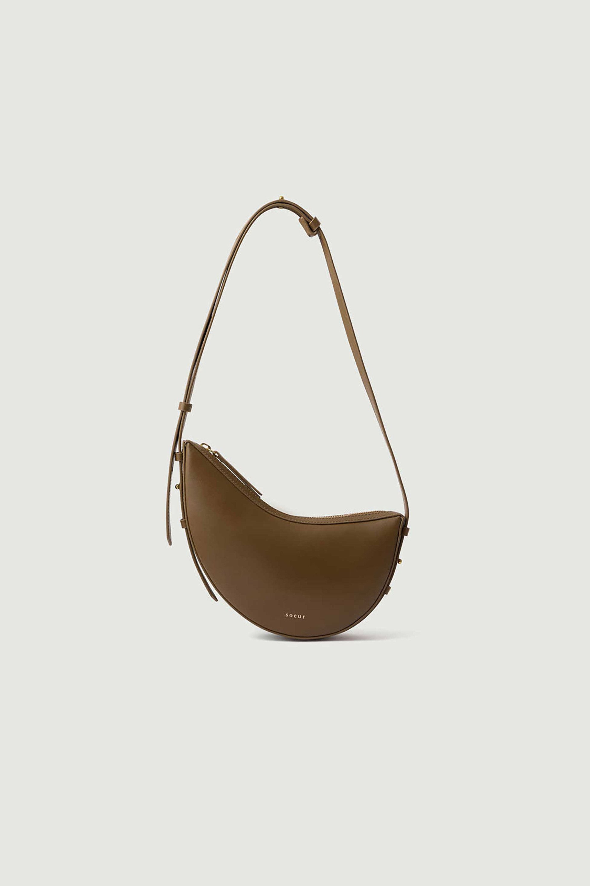 SOEUR Soeur γυναικεία δερμάτινη τσάντα ώμου "Wino Mini" - SEM1608WINOMINI Taupe