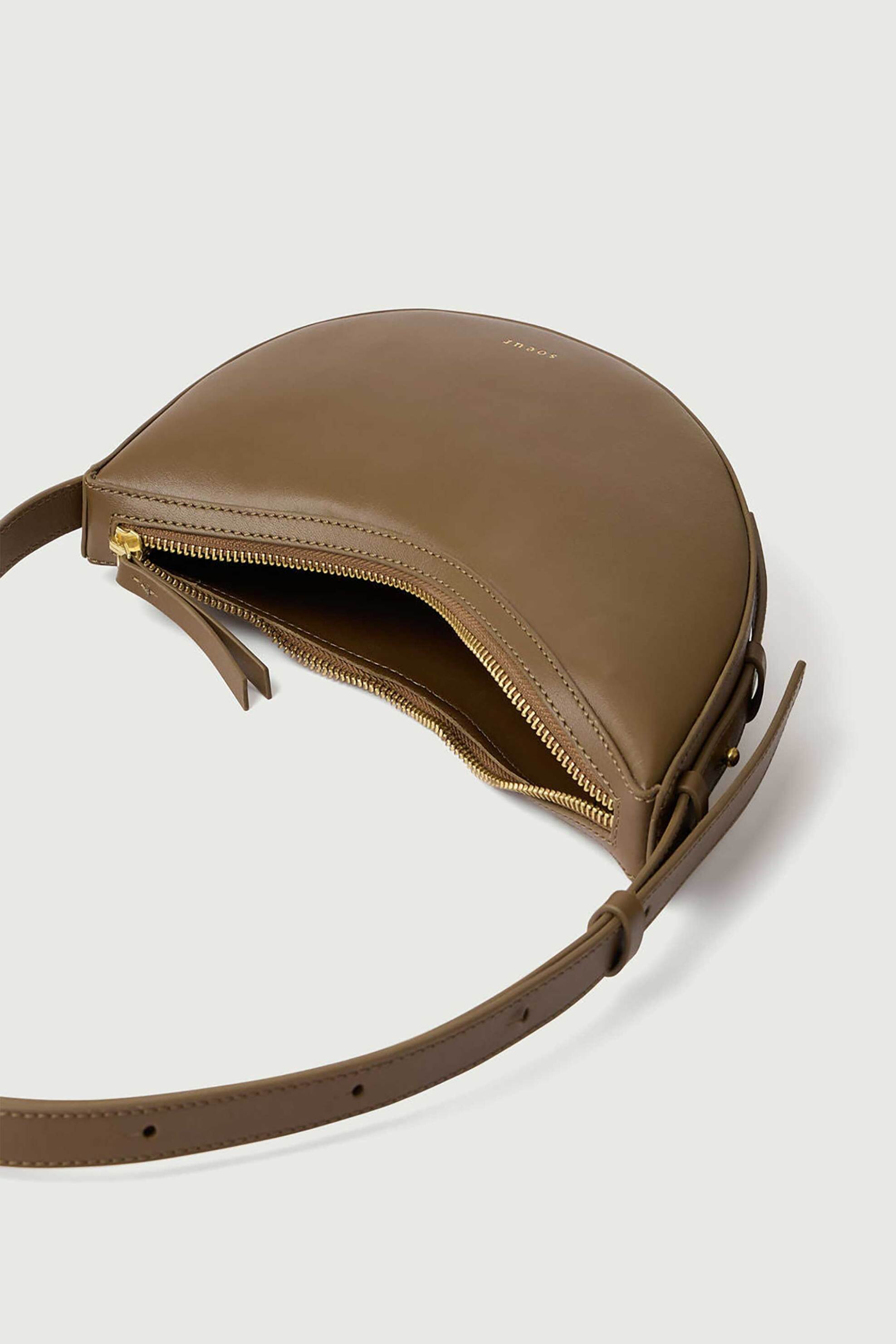 Soeur γυναικεία δερμάτινη τσάντα ώμου "Wino Mini" - SEM1608WINOMINI Taupe φωτογραφία