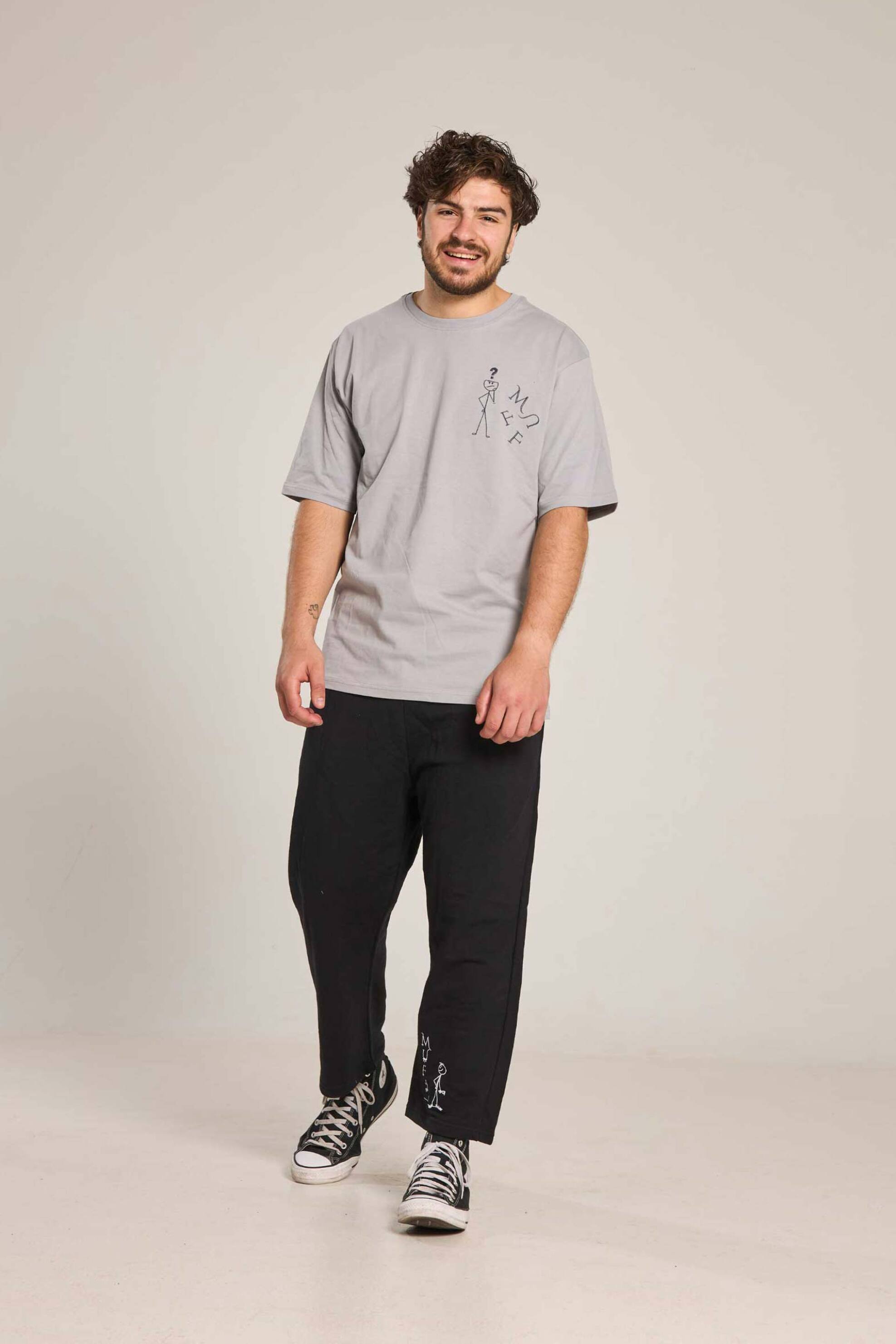 MUFF Muff unisex T-shirt με print - greyl Γκρι