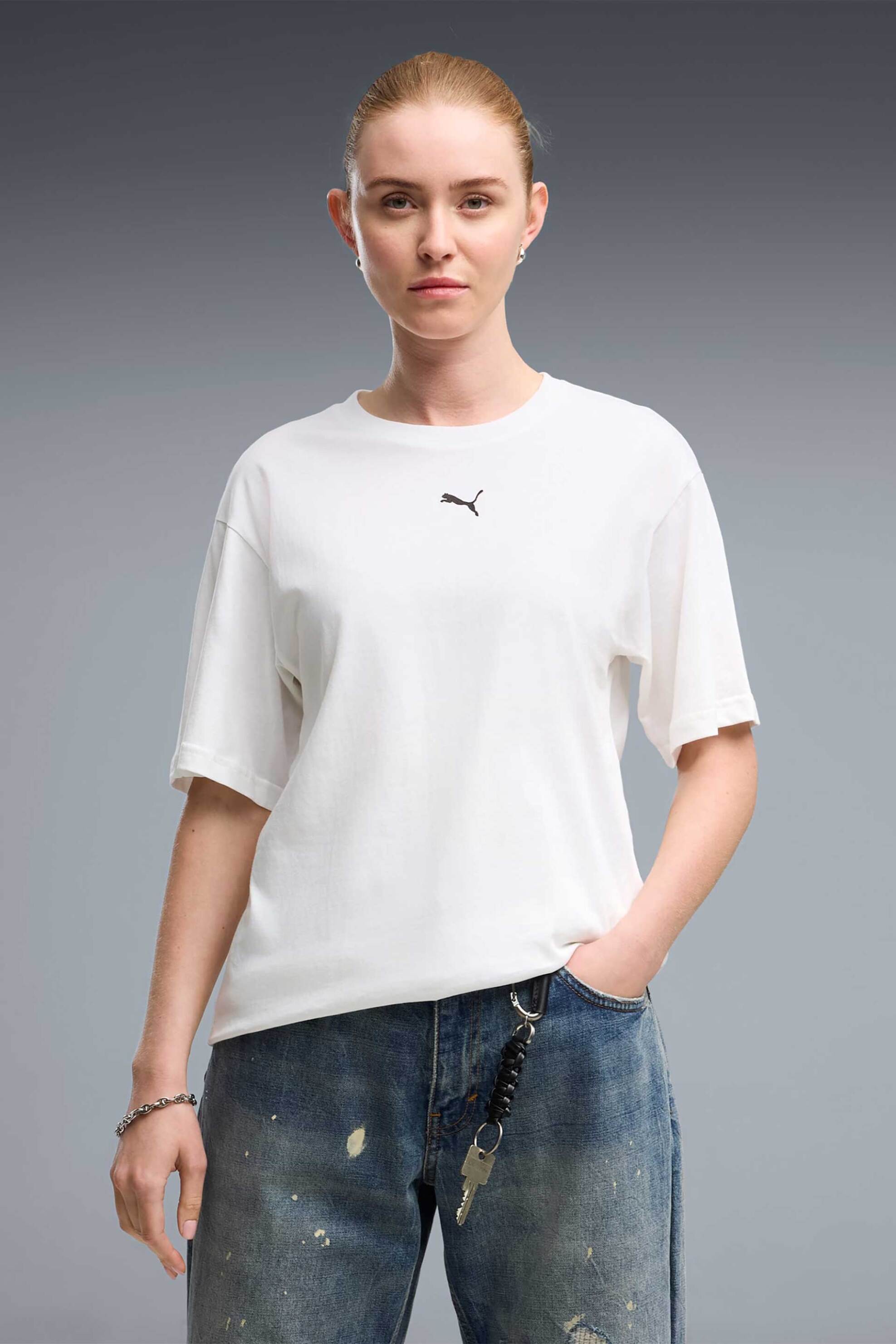 Puma γυναικείο T-shirt με λογότυπο Relaxed Fit 