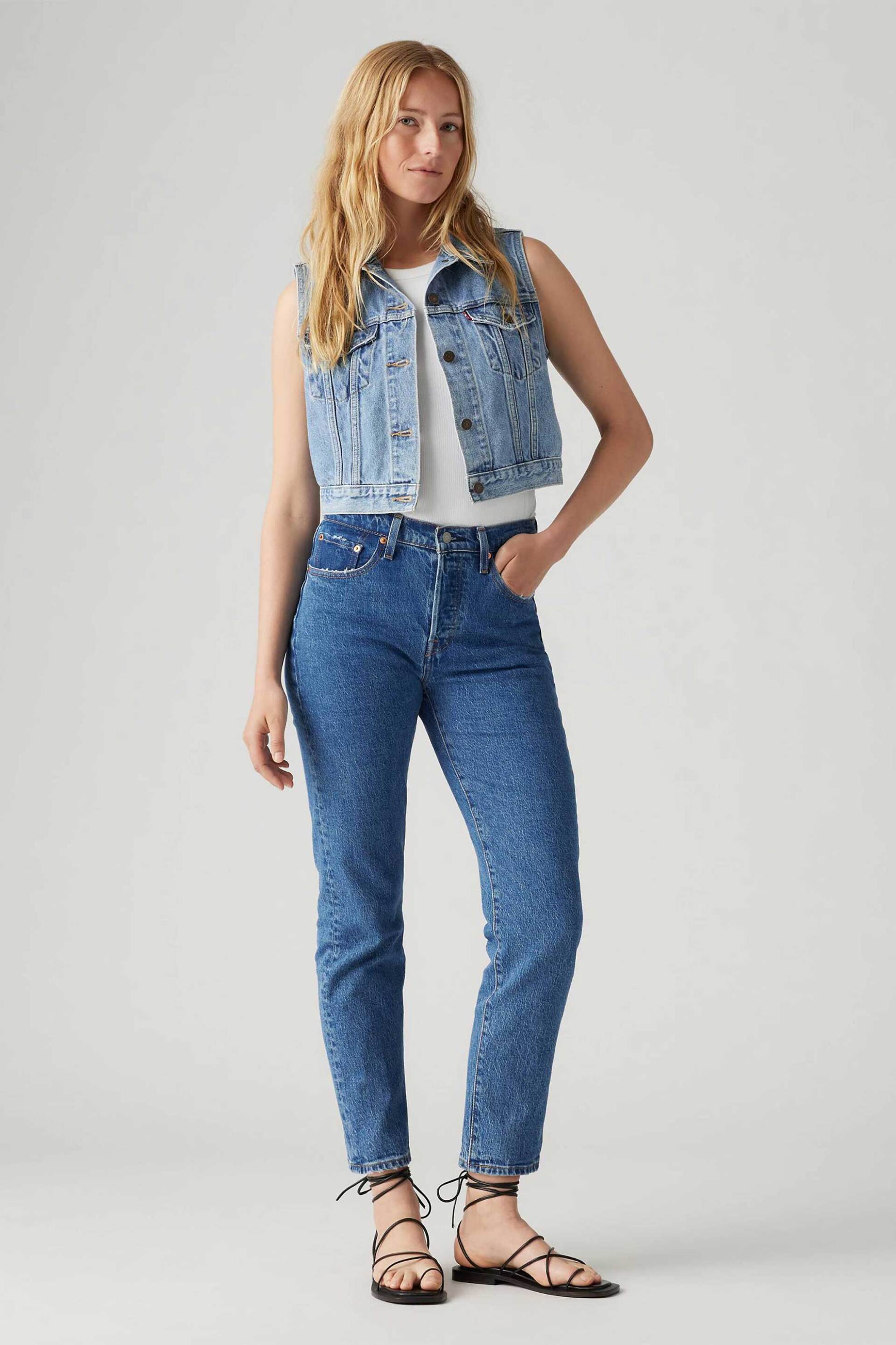 LEVI'S Levi's® γυναικείο τζιν παντελόνι ψηλόμεσο cropped "501 Crop" - 362000225 Denim Blue