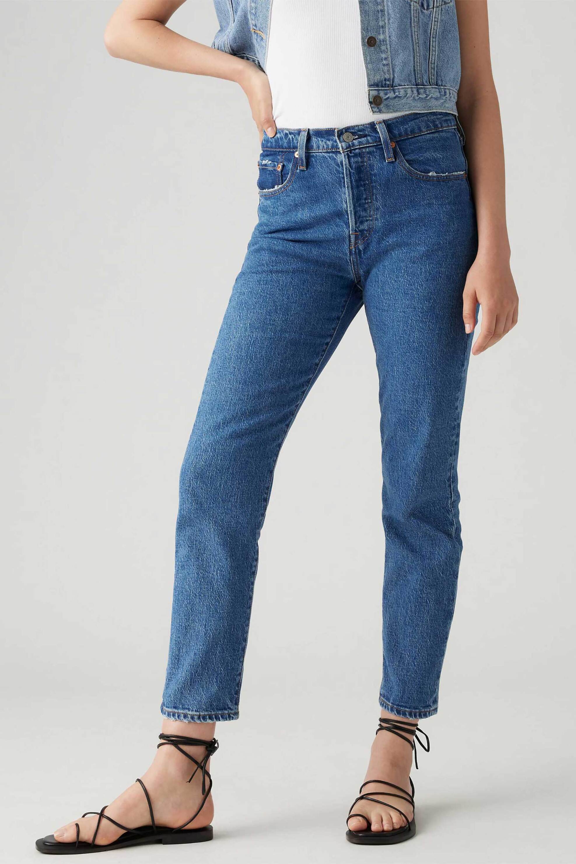Levi's® γυναικείο τζιν παντελόνι ψηλόμεσο cropped "501 Crop" - 362000225 Denim Blue φωτογραφία