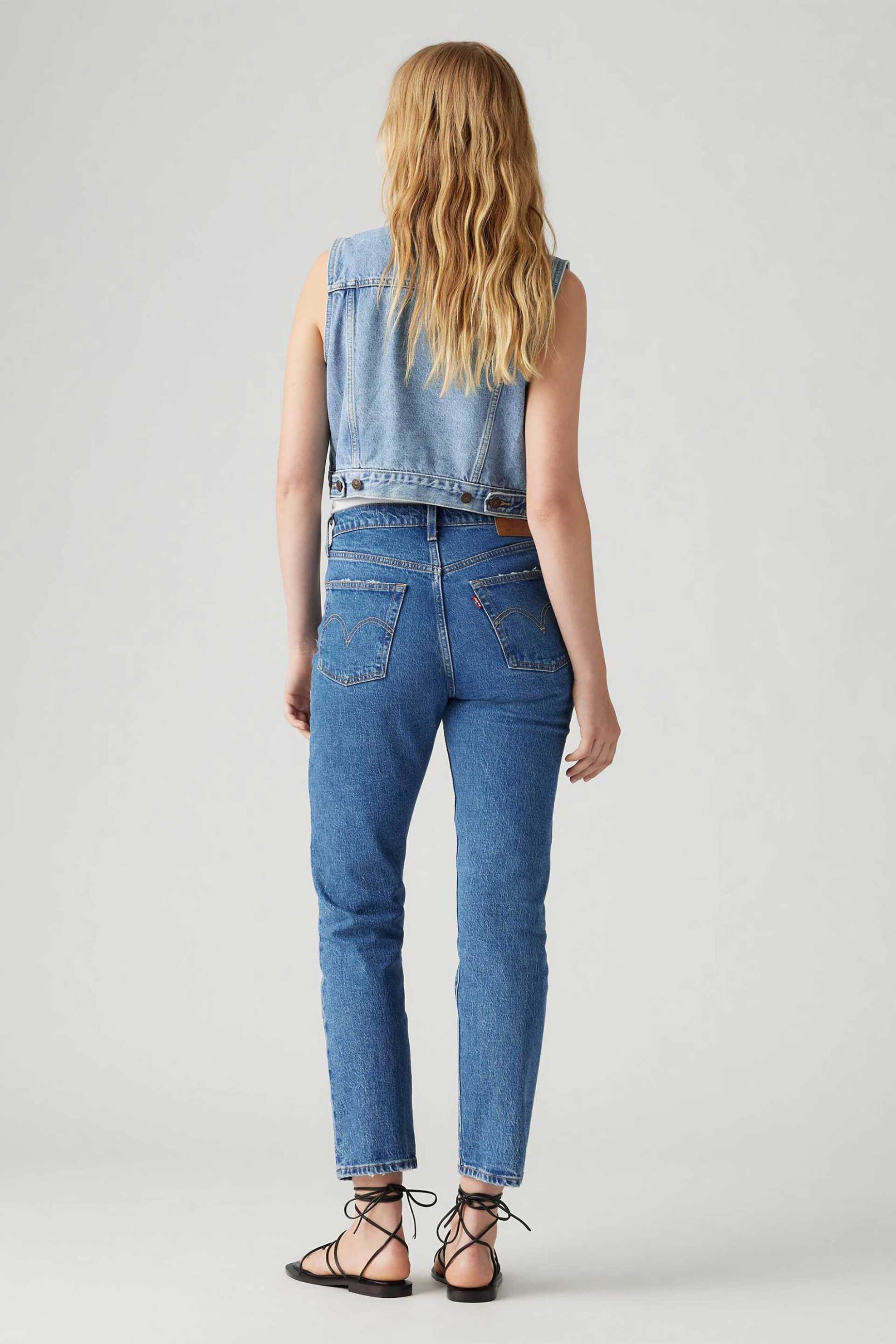 Levi's® γυναικείο τζιν παντελόνι ψηλόμεσο cropped "501 Crop" - 362000225 Denim Blue φωτογραφία